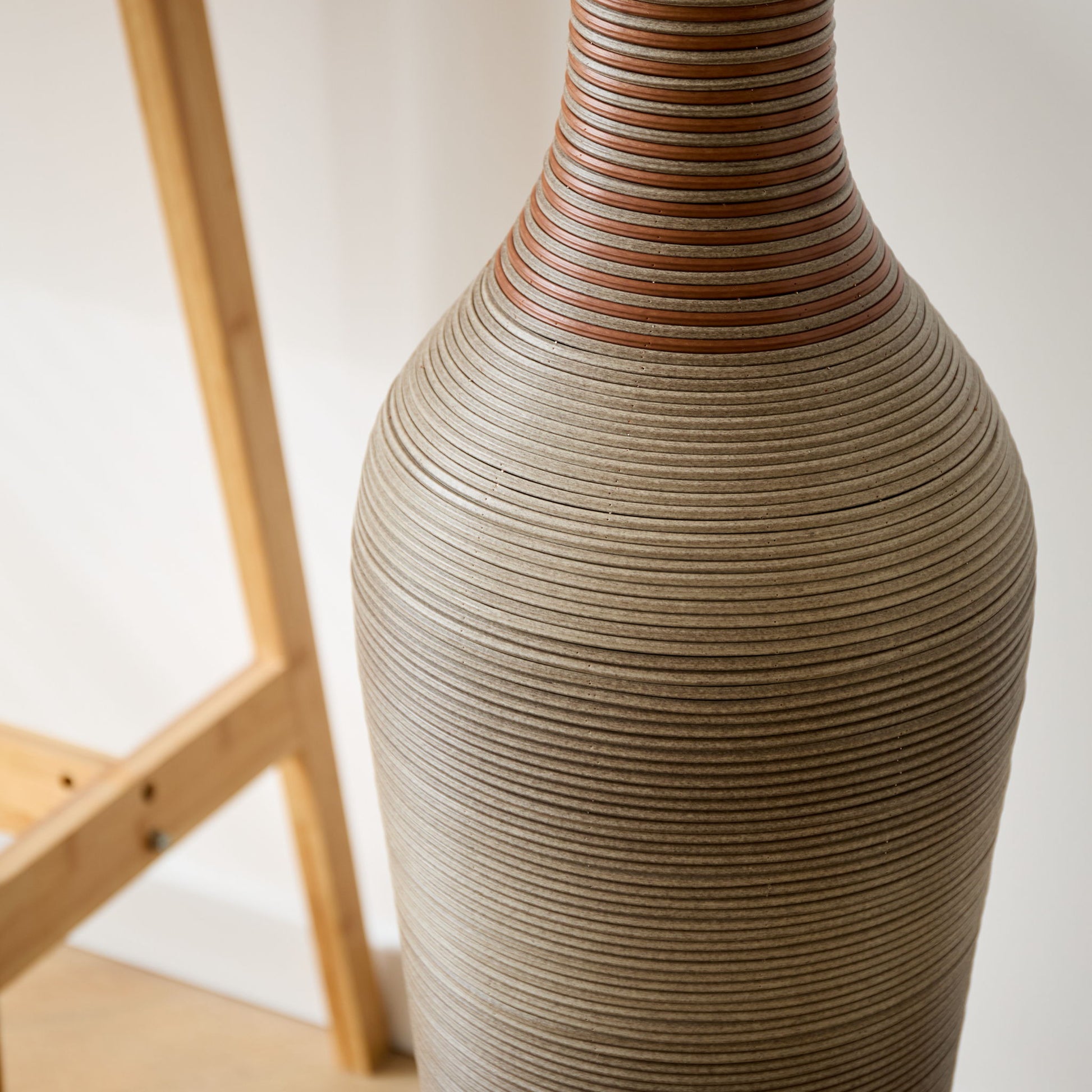 Tall Vase - Brown Decorative Floor Vase, Classic Neat Floor Vase Tall Freestanding Flower Holder, Artificial Rattan Vase, Floor Vase, Flower Holder For Home Decor - Gray - Best Buy Furniture