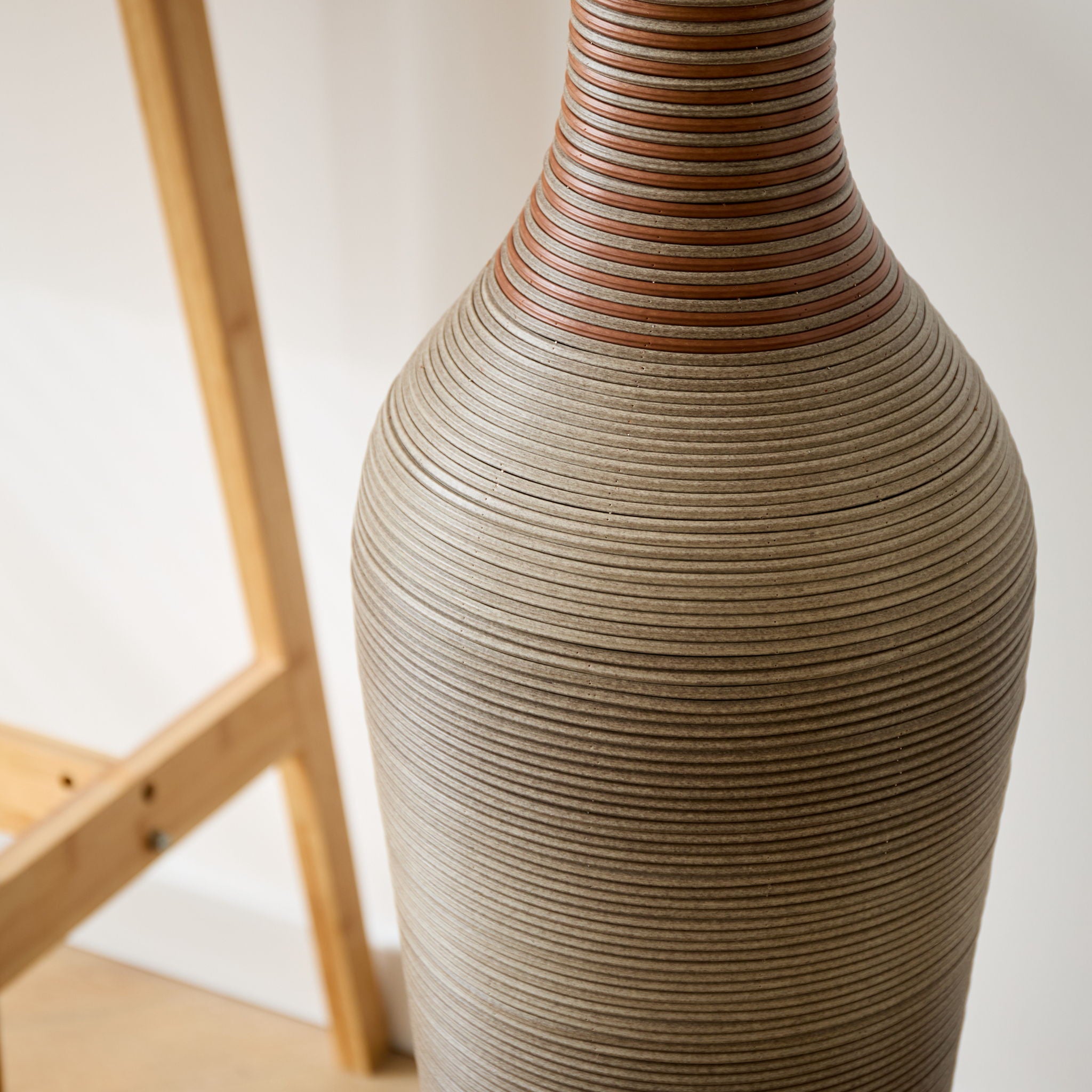 Tall Vase - Brown Decorative Floor Vase, Classic Neat Floor Vase Tall Freestanding Flower Holder, Artificial Rattan Vase, Floor Vase, Flower Holder For Home Decor - Gray - Best Buy Furniture