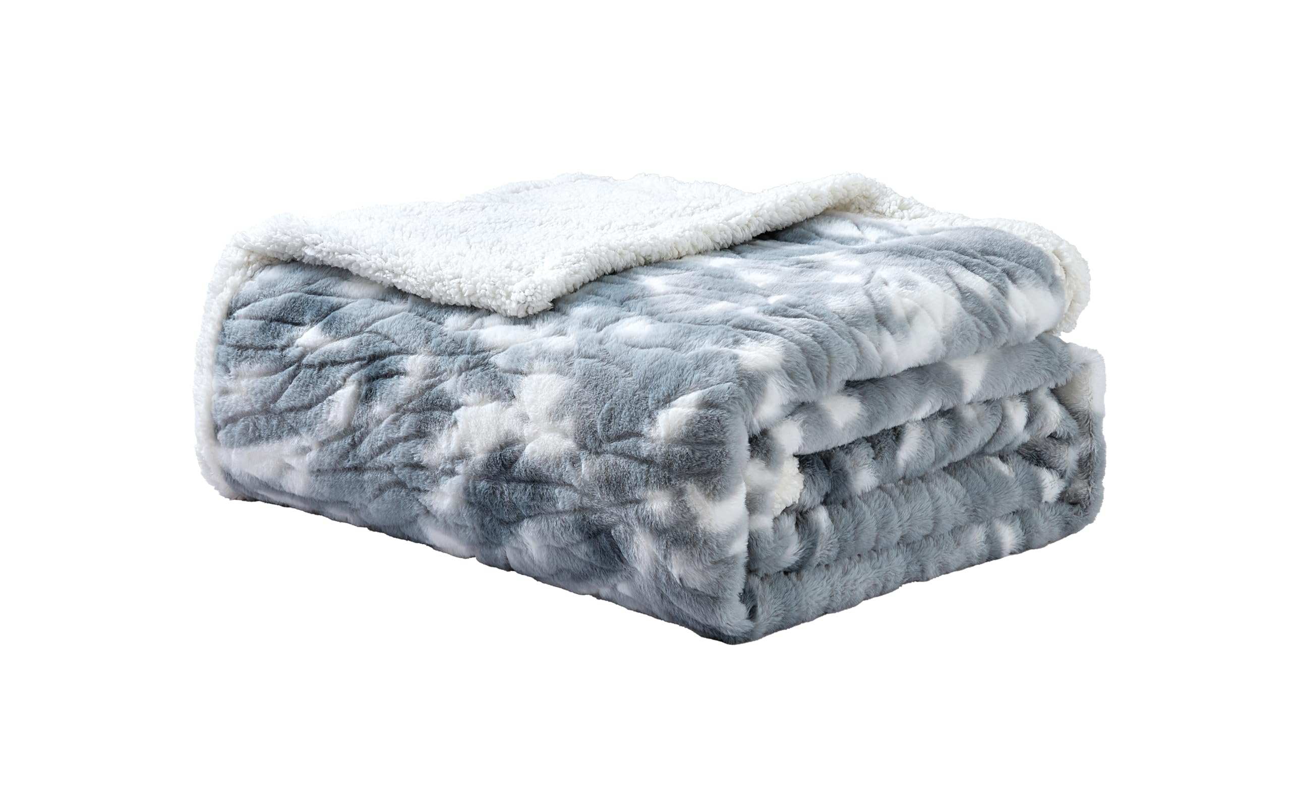 Faith, Hope, Love Home Decor King Size Alaska Faux Fur Sherpa Blanket - Best Buy Furniture