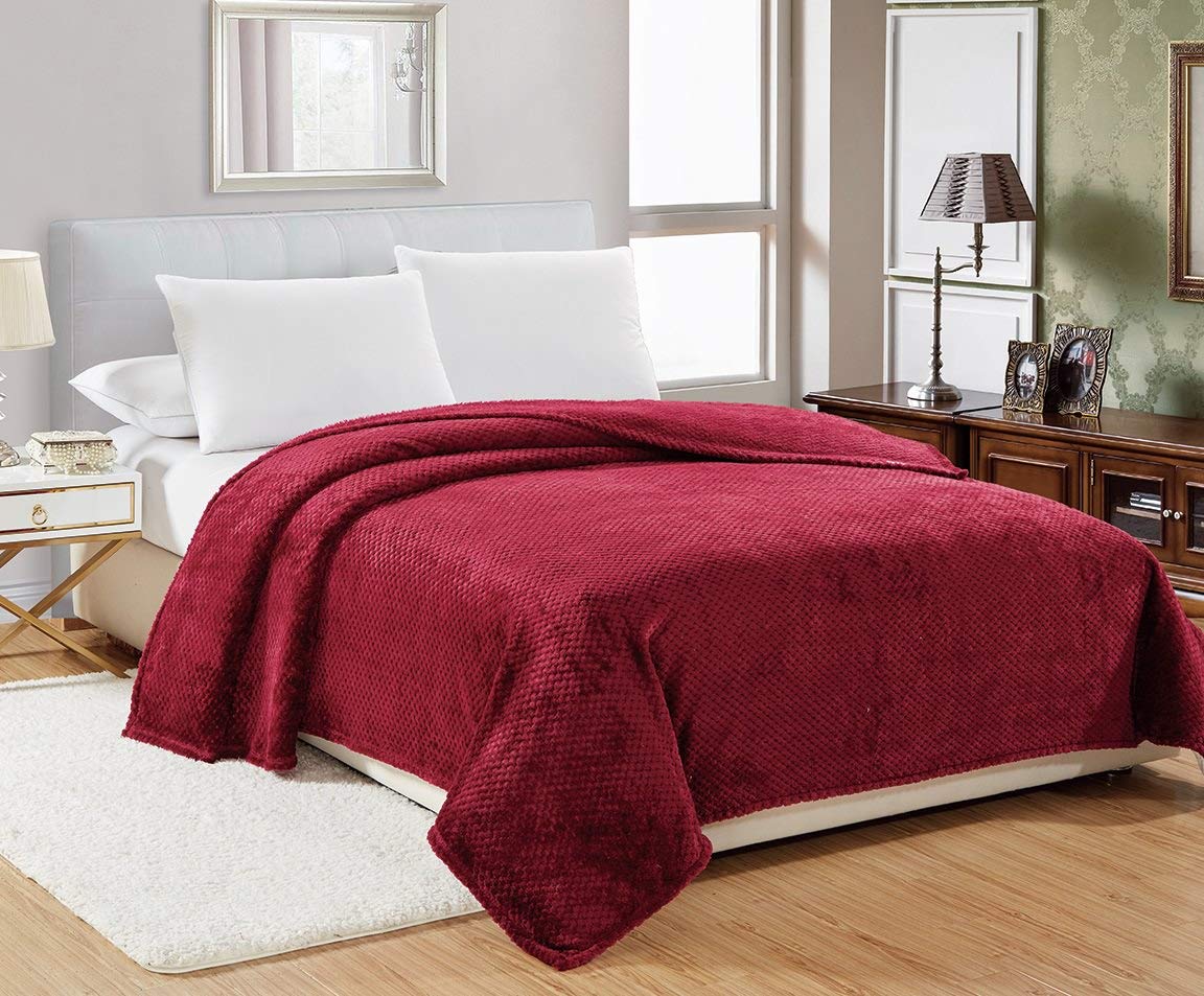 Decor&More Home Essentials Popcorn Textured Microplush Blanket - Best Buy Furniture