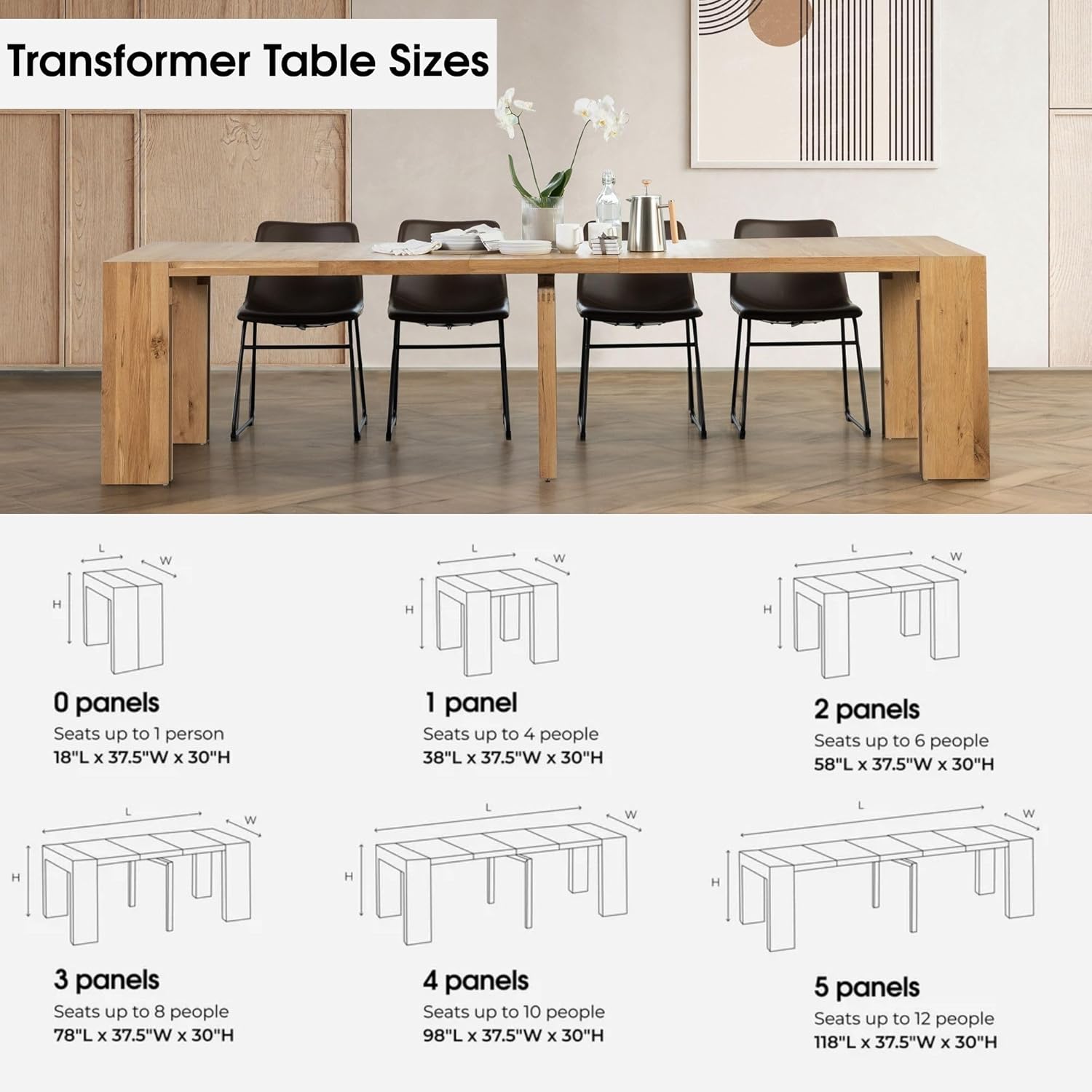 Transformer Extendable Dining Table