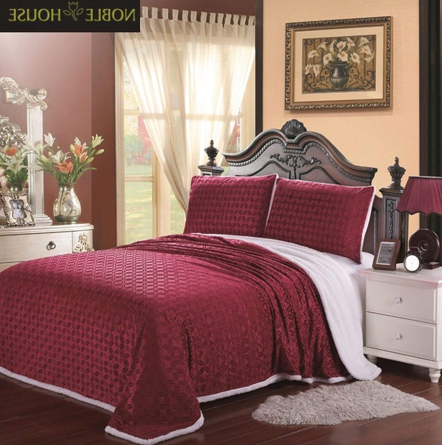 Faith, Hope, Love Home D??cor Home Essentials Fantasia Sherpa Blanket - Best Buy Furniture