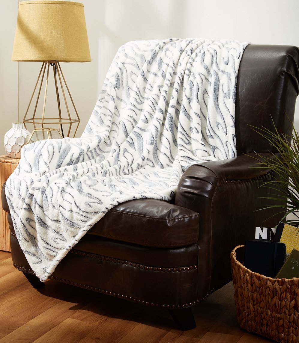 Decor&More Home Essentials Cameo Microplush Blanket - Best Buy Furniture