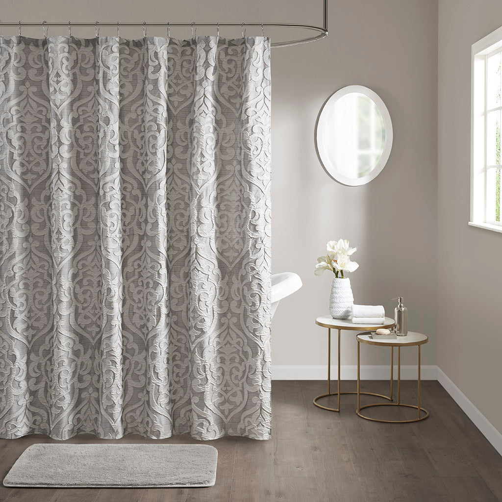 72" x 72" jacquard shower curtain - Tuesday Morning - Shower Curtains
