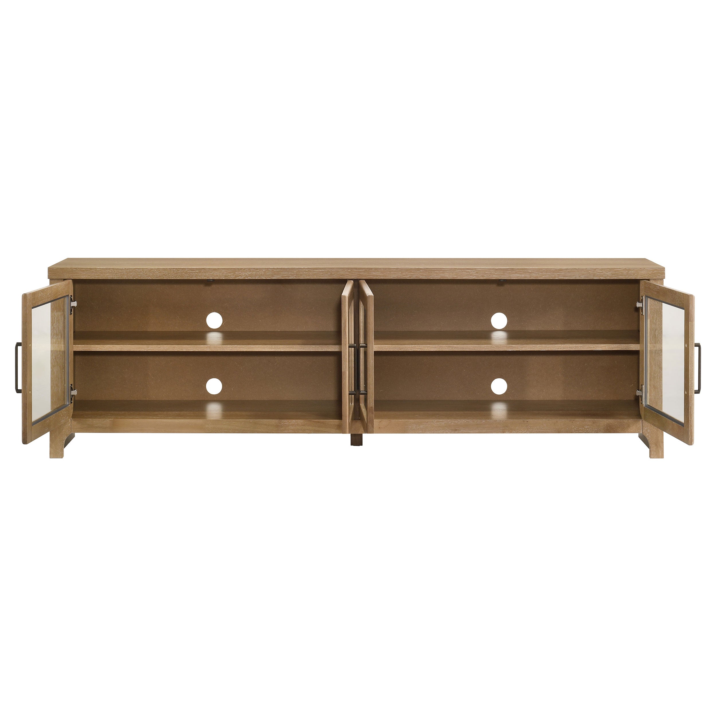Brenham 79-inch 4-door TV Stand Media Console Washed Oak-