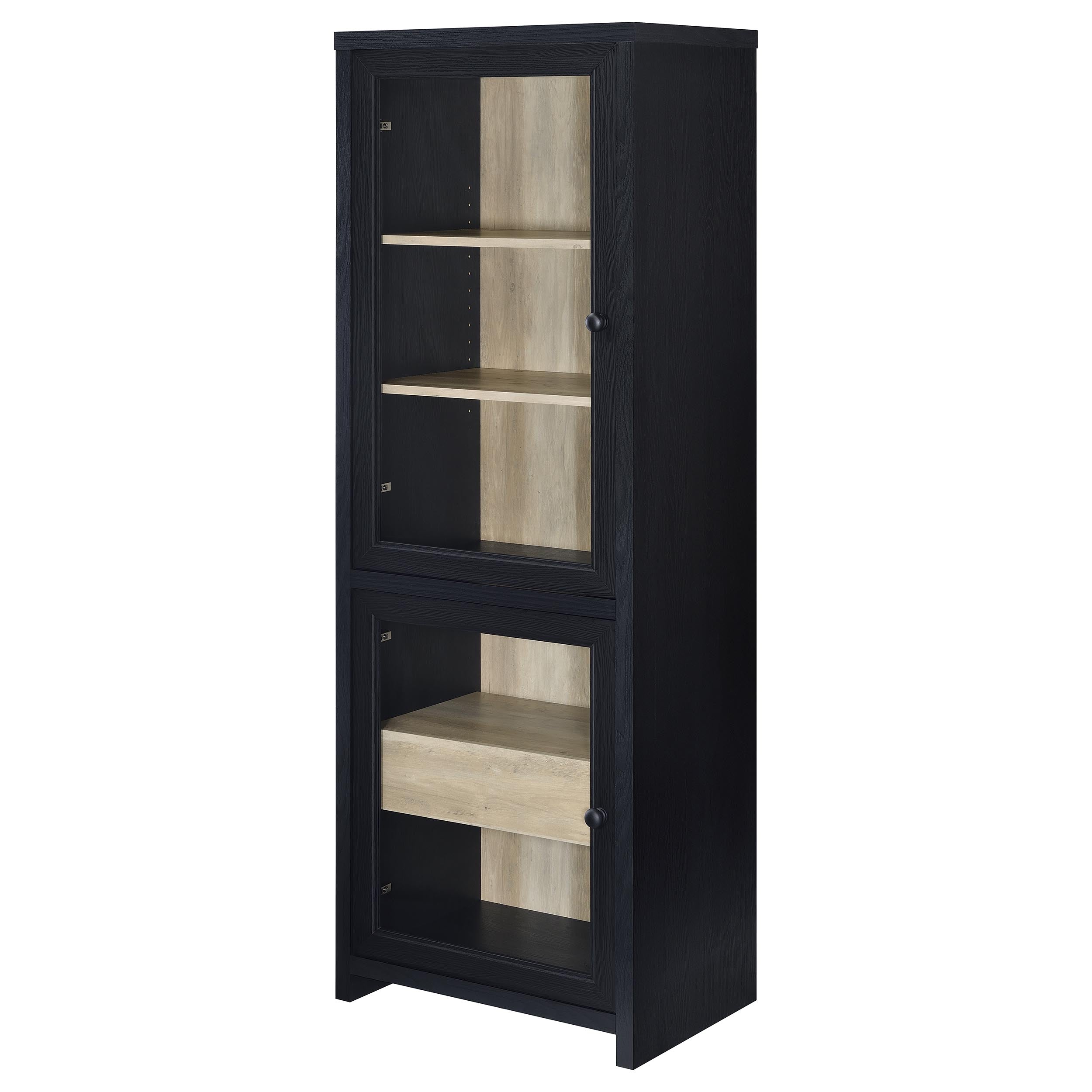 Denison 3-piece Entertainment Center 79-inch TV Stand Black-
