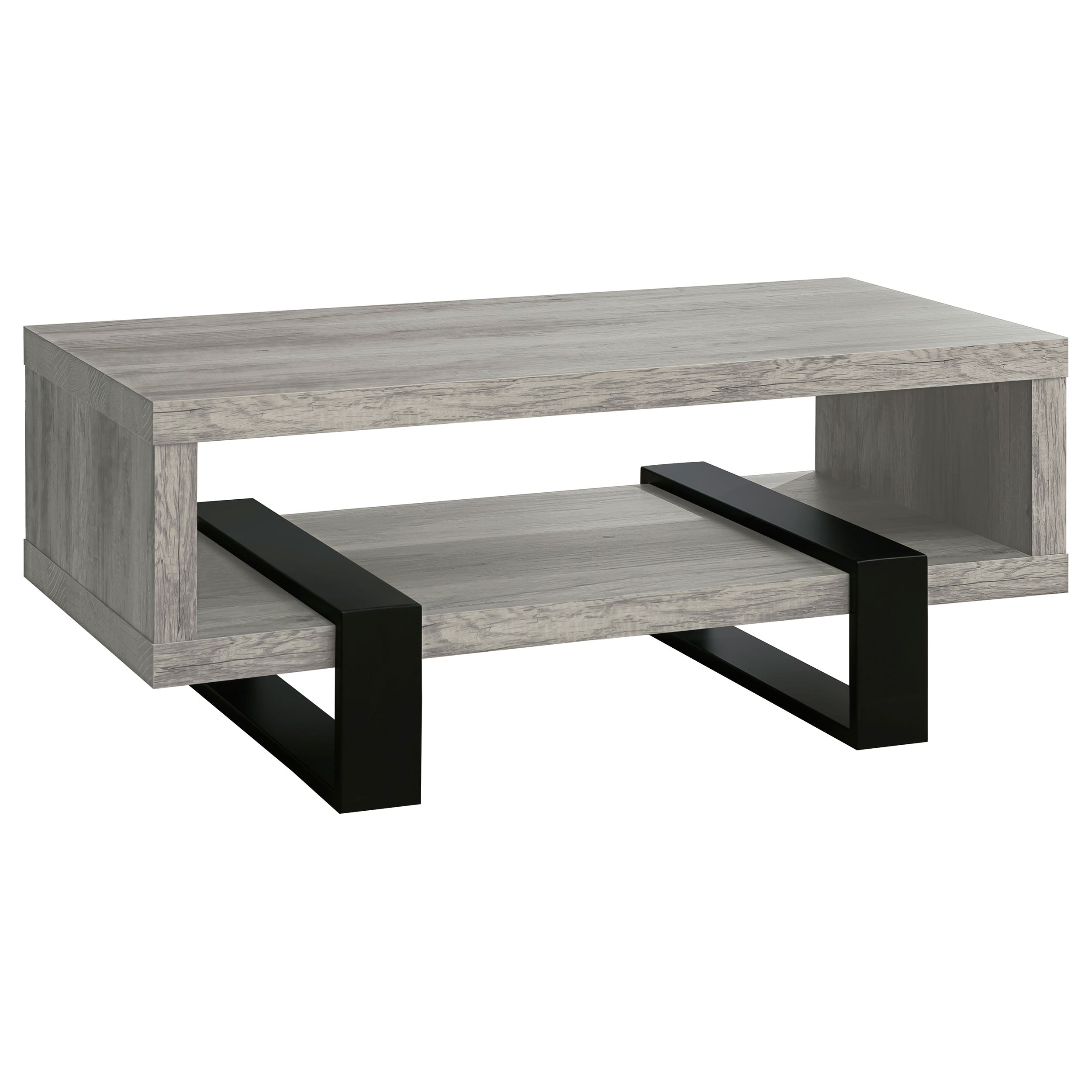 Dinard Engineered Wood Cocktail Coffee Table Grey Driftwood-CoasterEssence