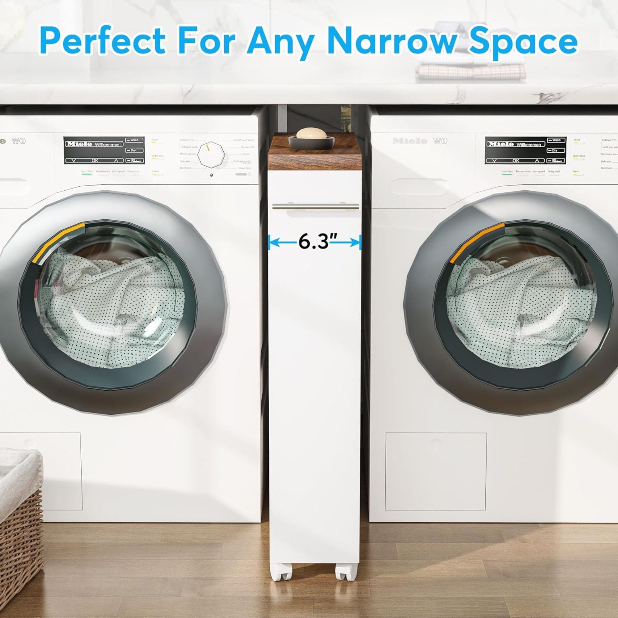 4 Tier Narrow Rolling Kitchen Slim Storage Cart