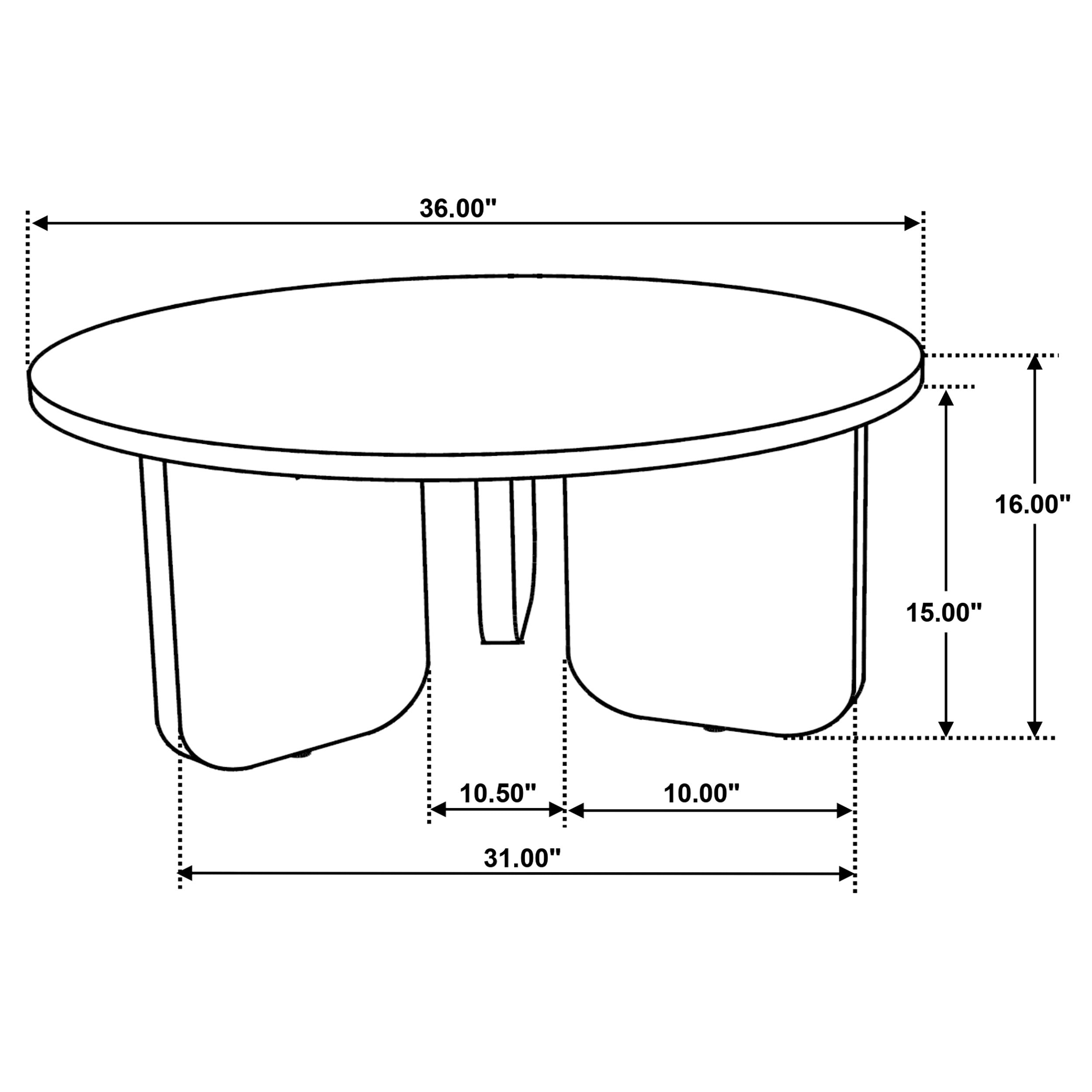 Dale Round Solid Mango Wood Coffee Table Brown-
