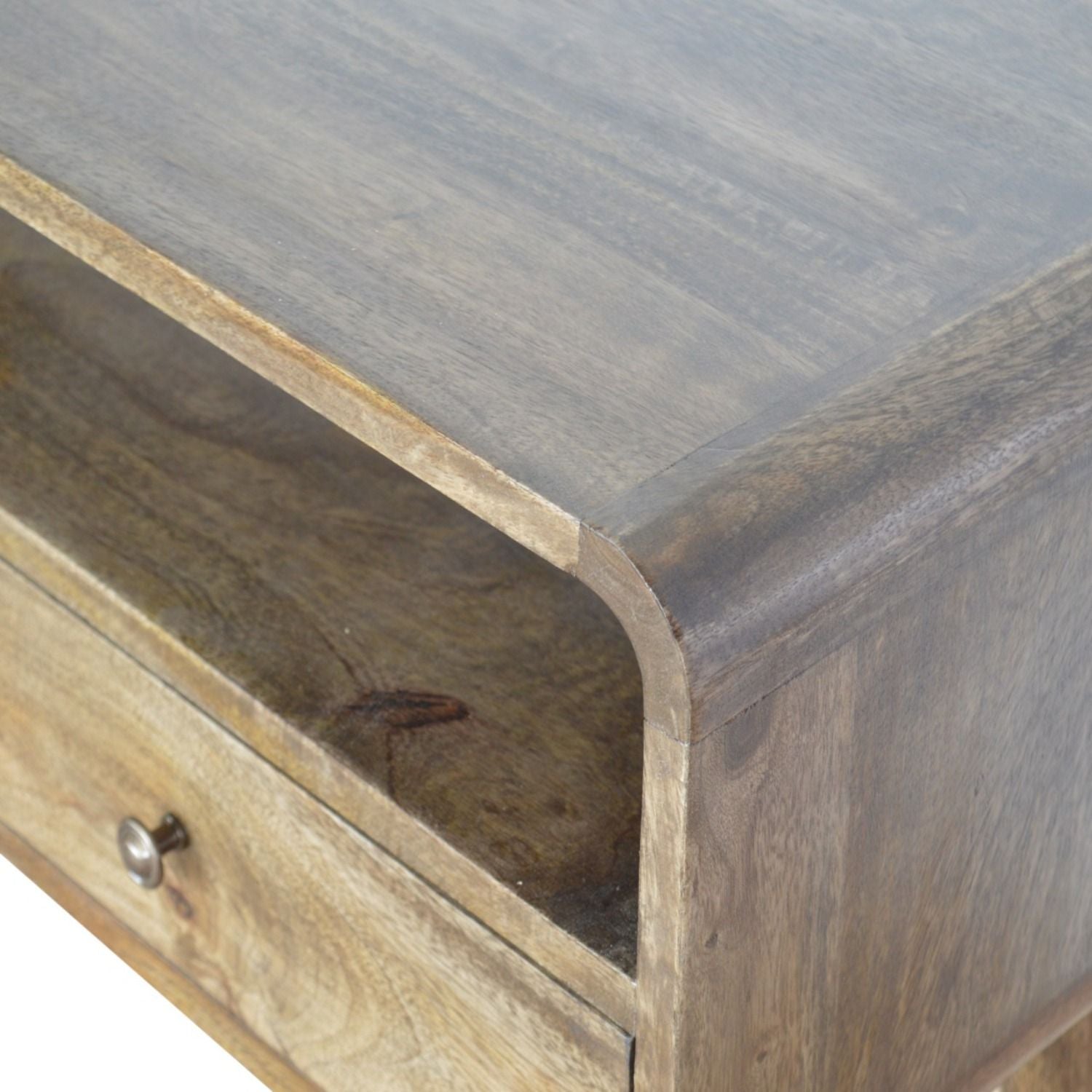 Solid Wood Curved Console Table