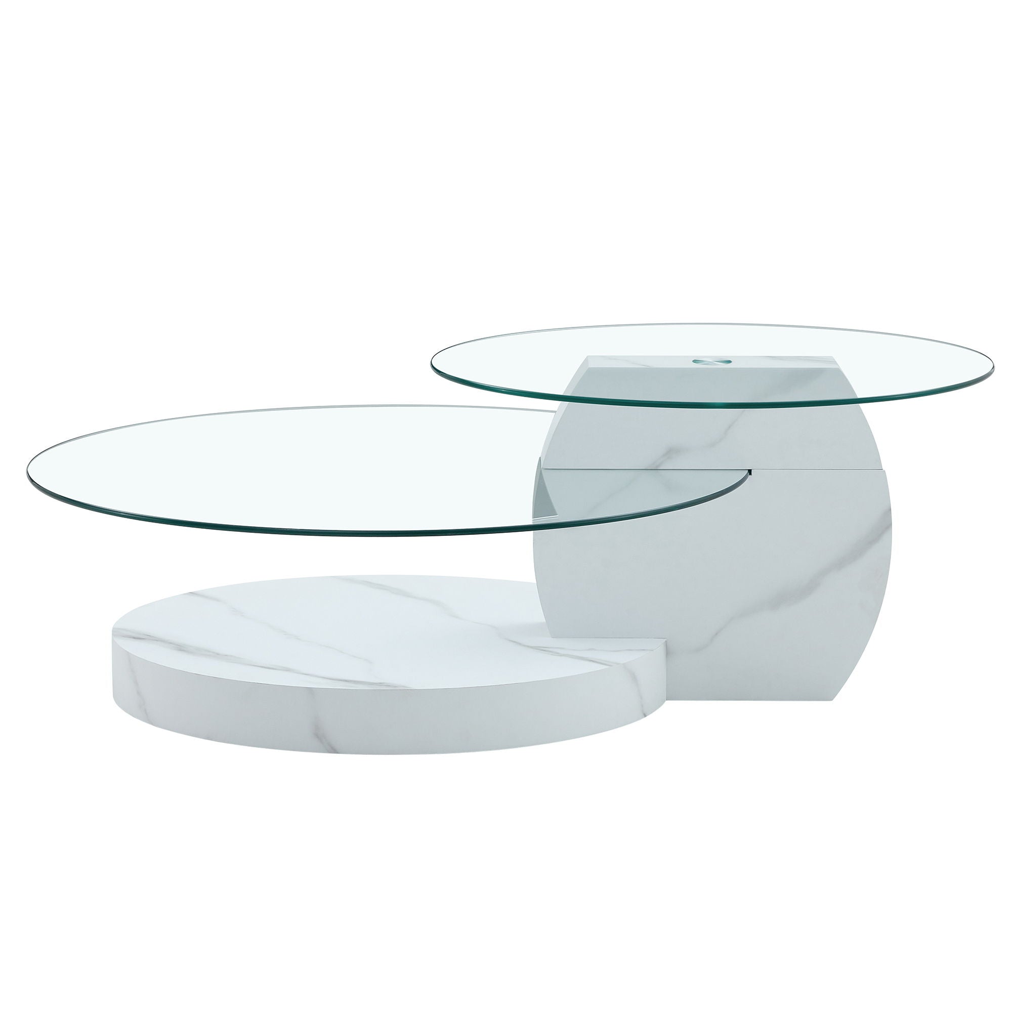Contemporary Artistic Double Layer Coffee Table