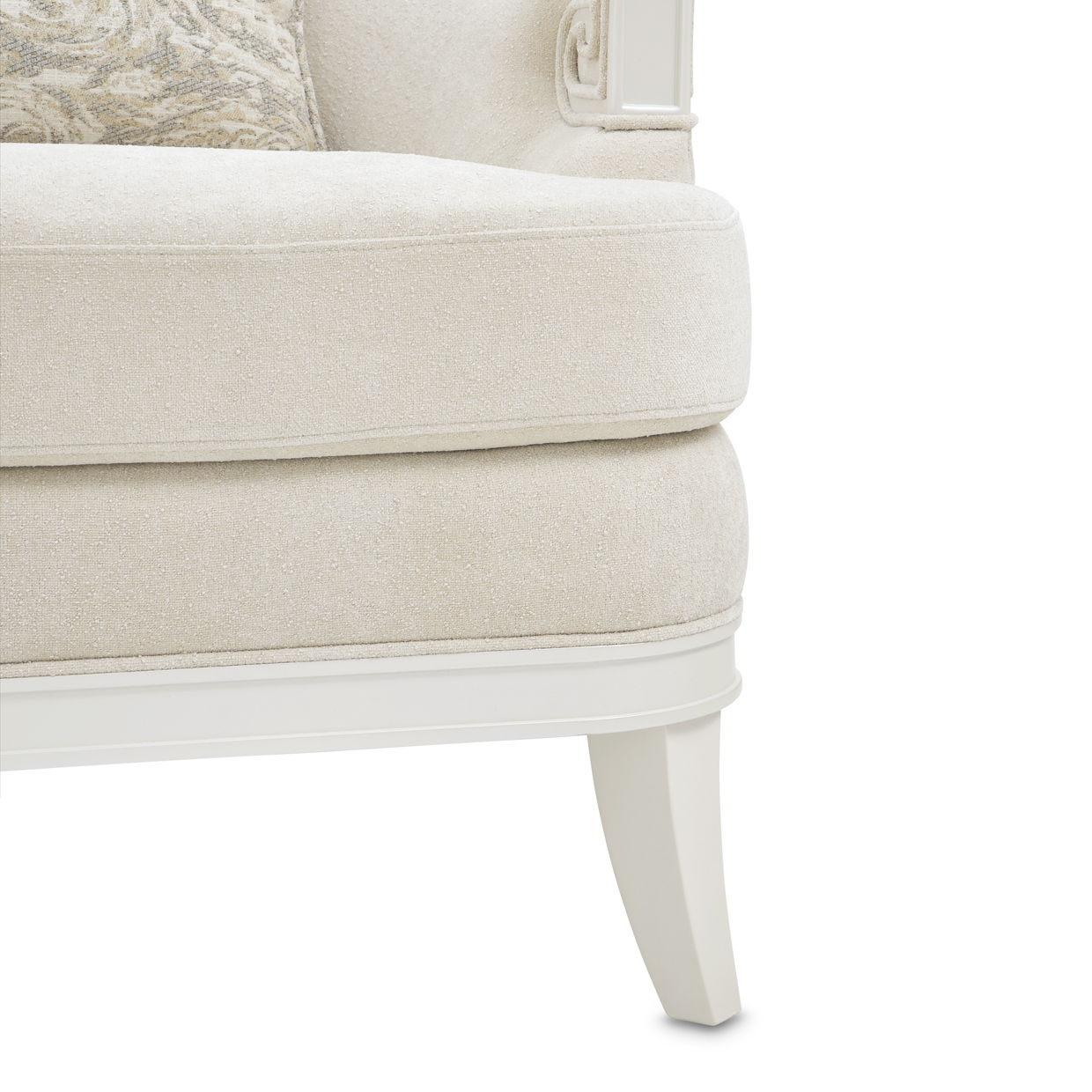 La Marisia - Chenille Matching Chair - Tranquil / Creamy Pearl