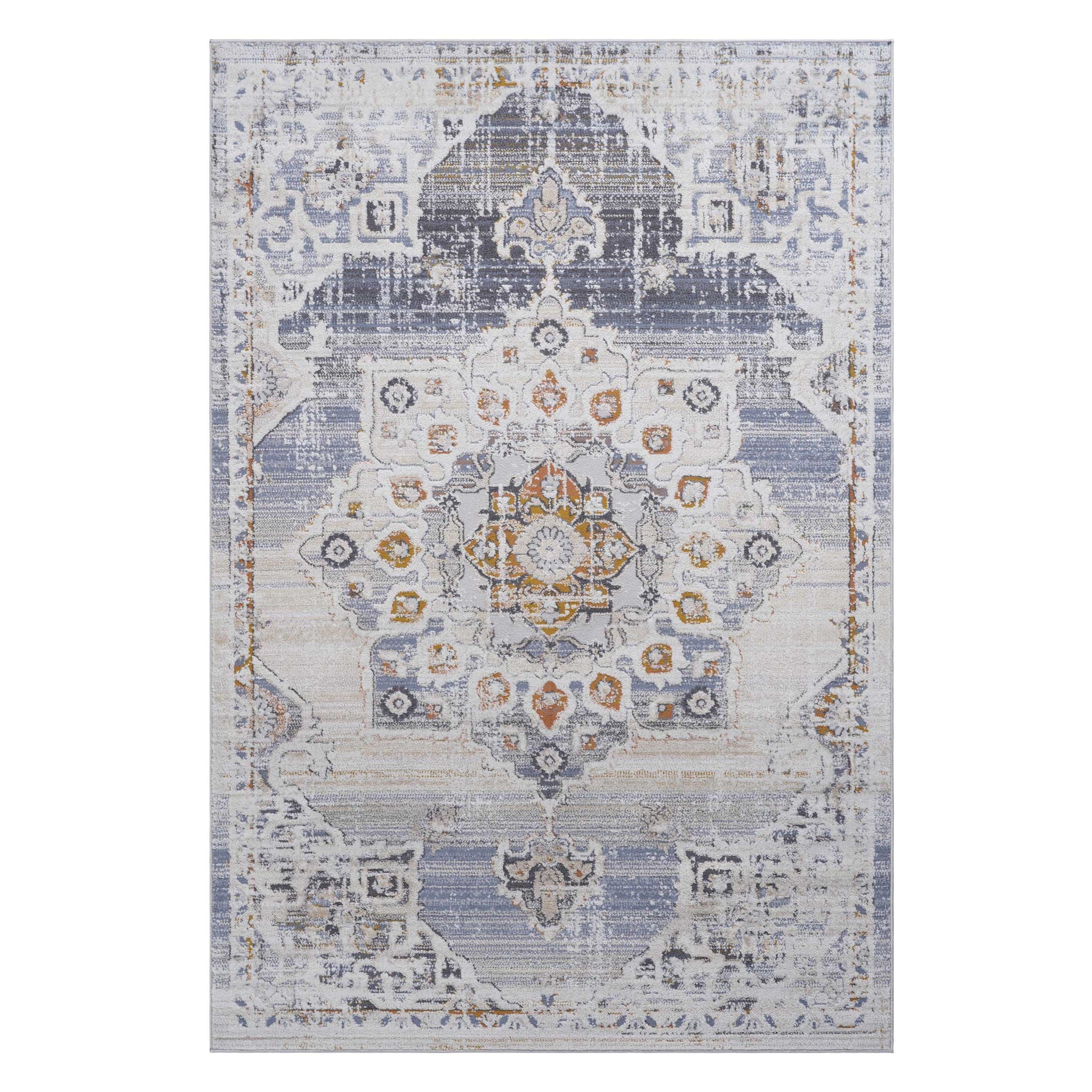 Payas - 8' X 10' Medallion Area Rug - Cream / Gold