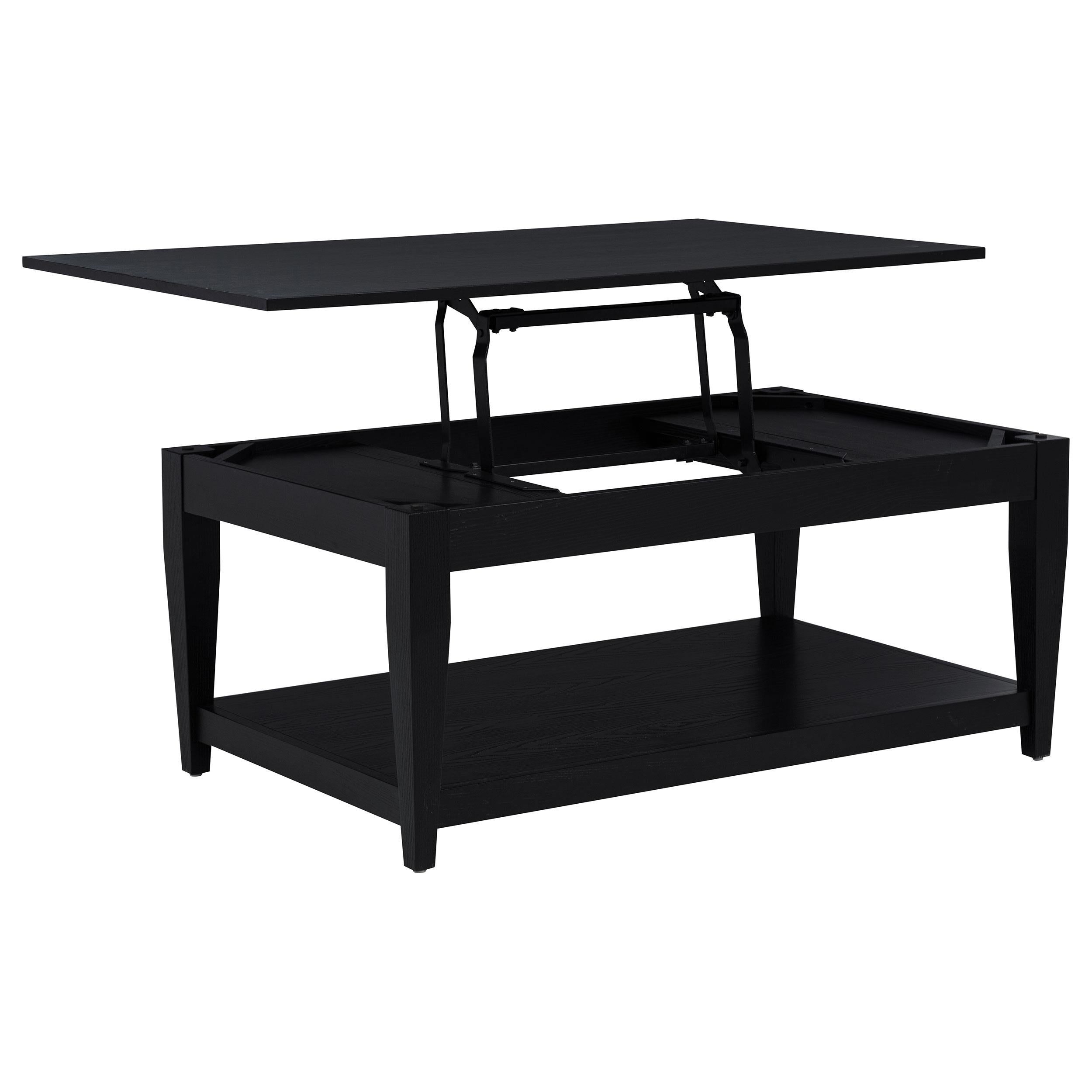 Lindenton Lift-Top Occasional Cocktail Coffee Table Black-