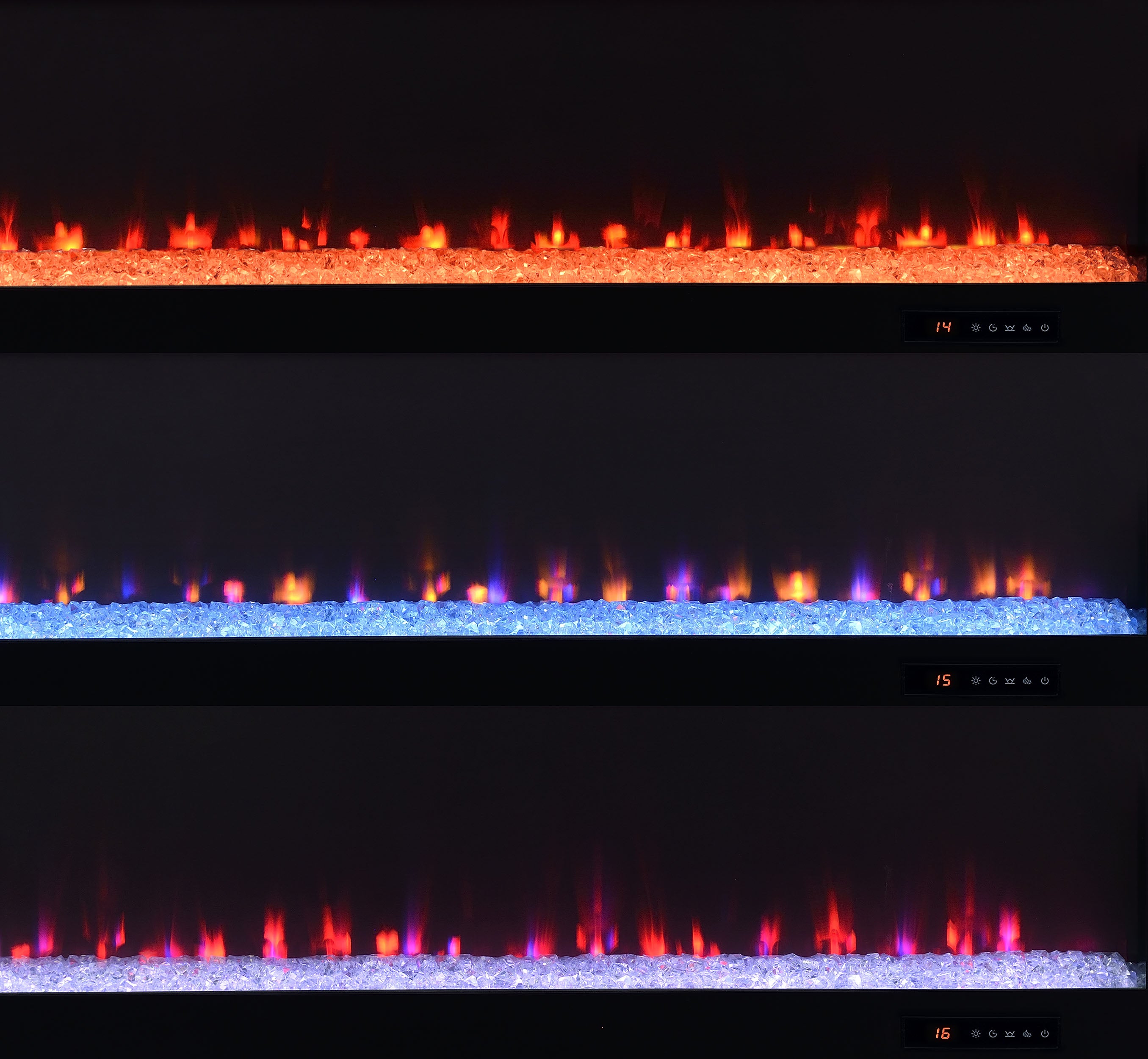 Carey 79-inch TV Stand Fireplace Media Console Dark Pine-