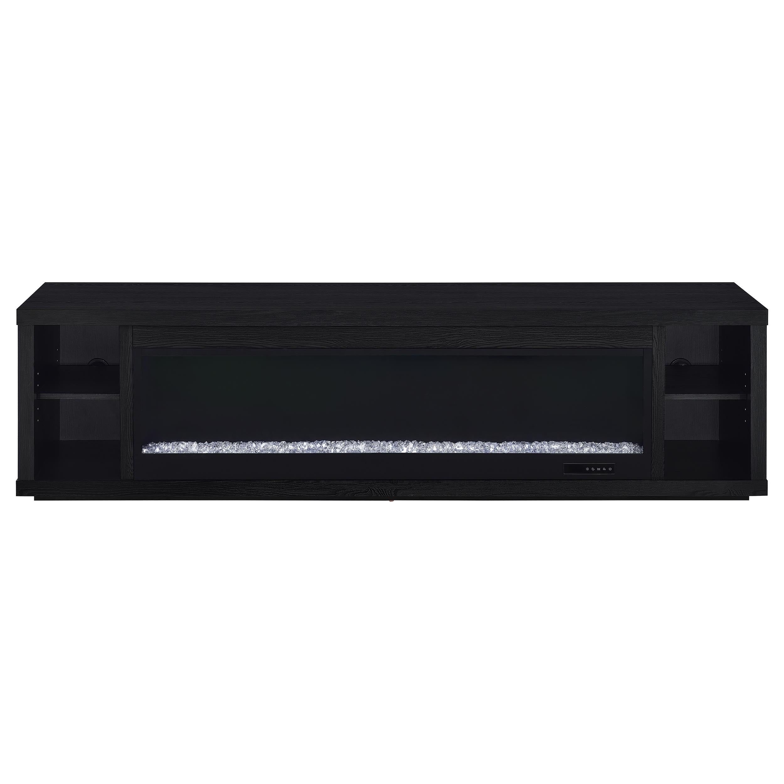 Deiter 79-inch TV Stand Fireplace Media Console Black-