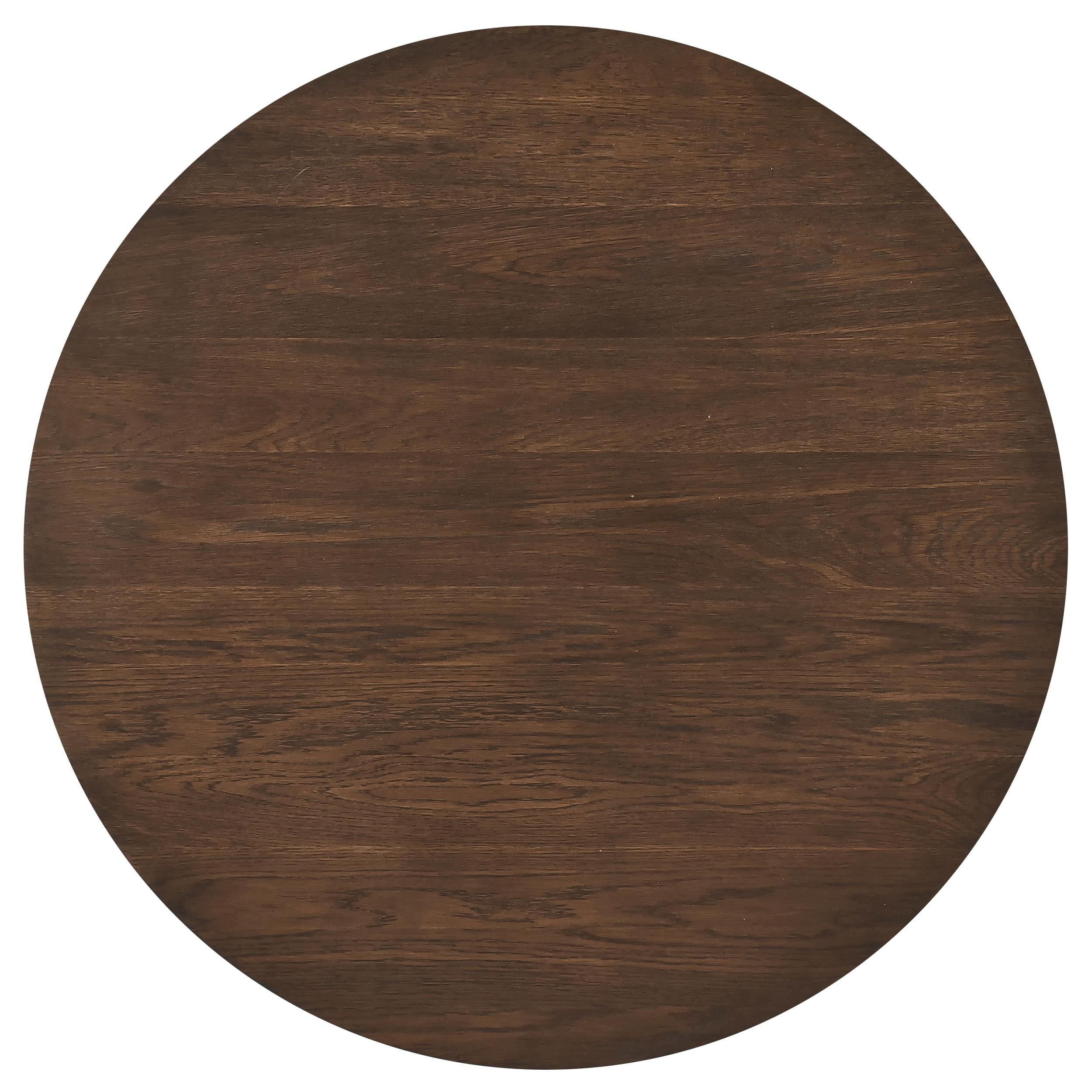 Sweeney 39-inch Round Wood Occasional Cocktail Coffee Table Dark Walnut-