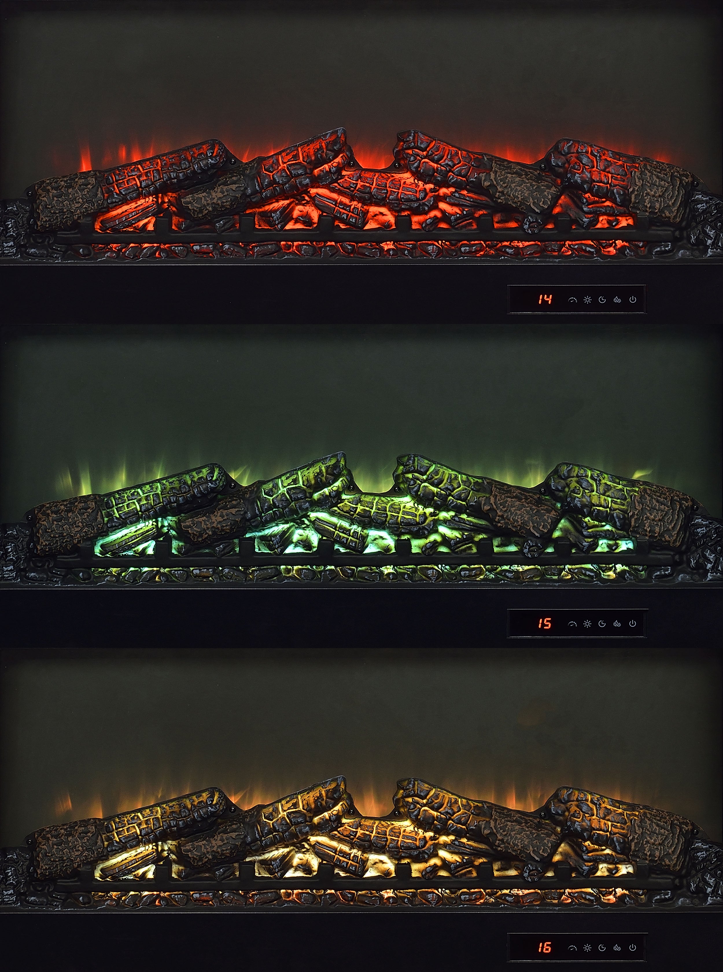 Fuller 60-inch 2-door TV Stand Fireplace Media Console Mango-