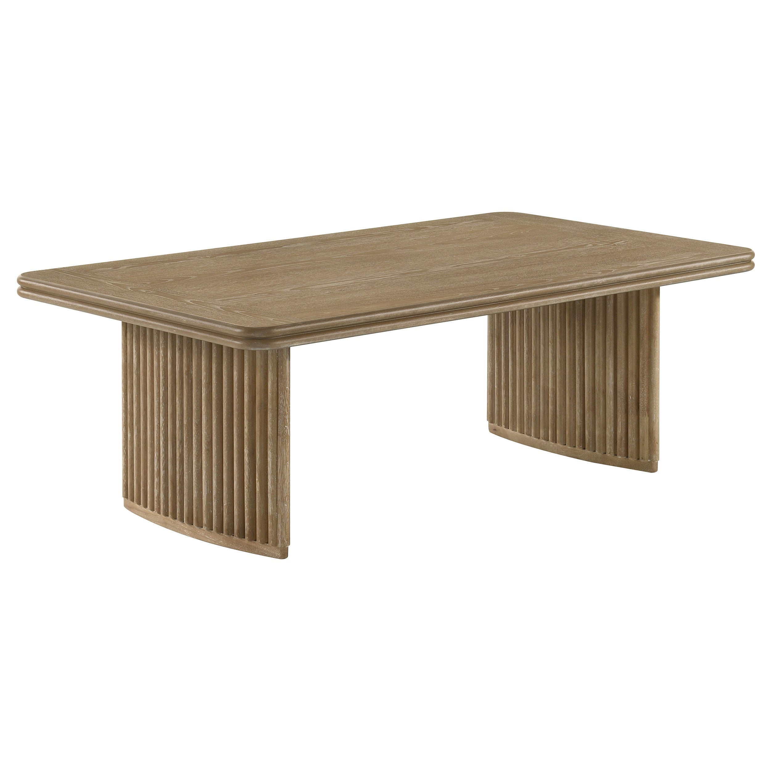 Adina Rectangular Wood Coffee Table Distressed Light Brown-