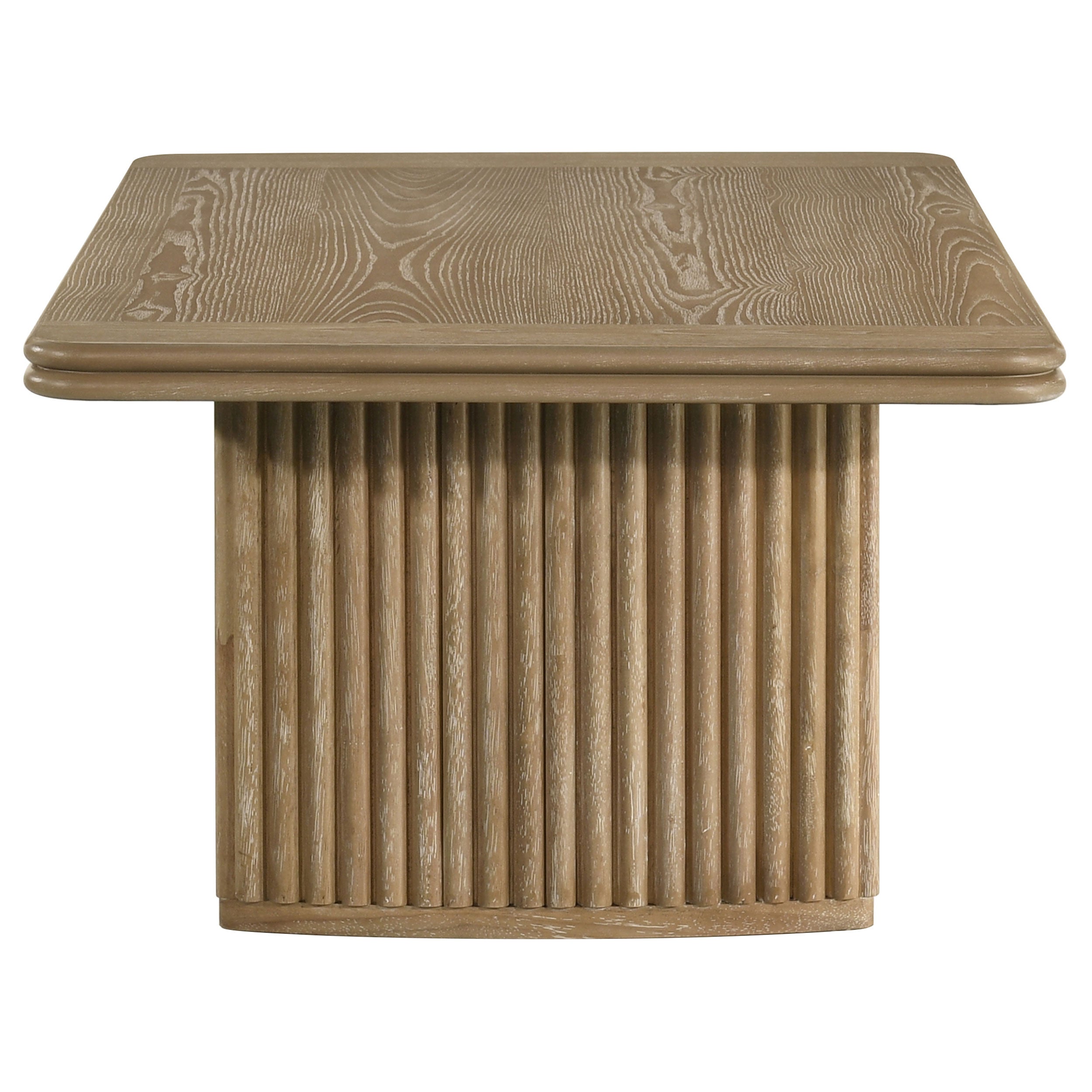 Adina Rectangular Wood Coffee Table Distressed Light Brown-