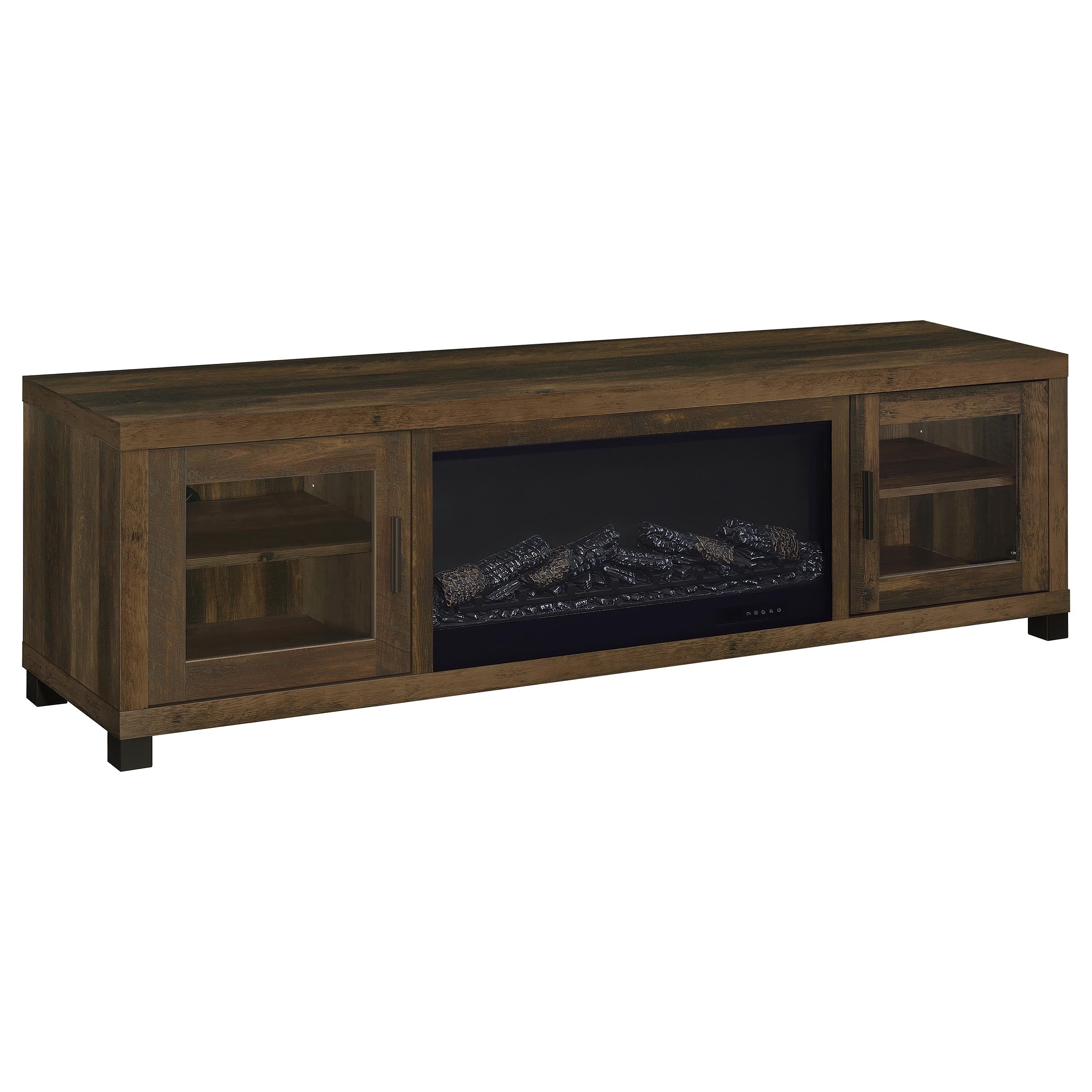 Havering 71-inch TV Stand Fireplace Media Console Dark Pine-