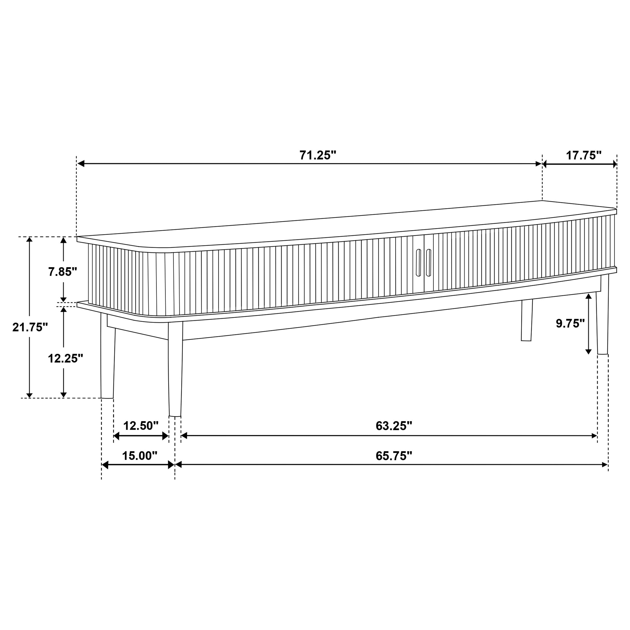 Croyden 71-inch TV Stand Media Console Weathered Natural-