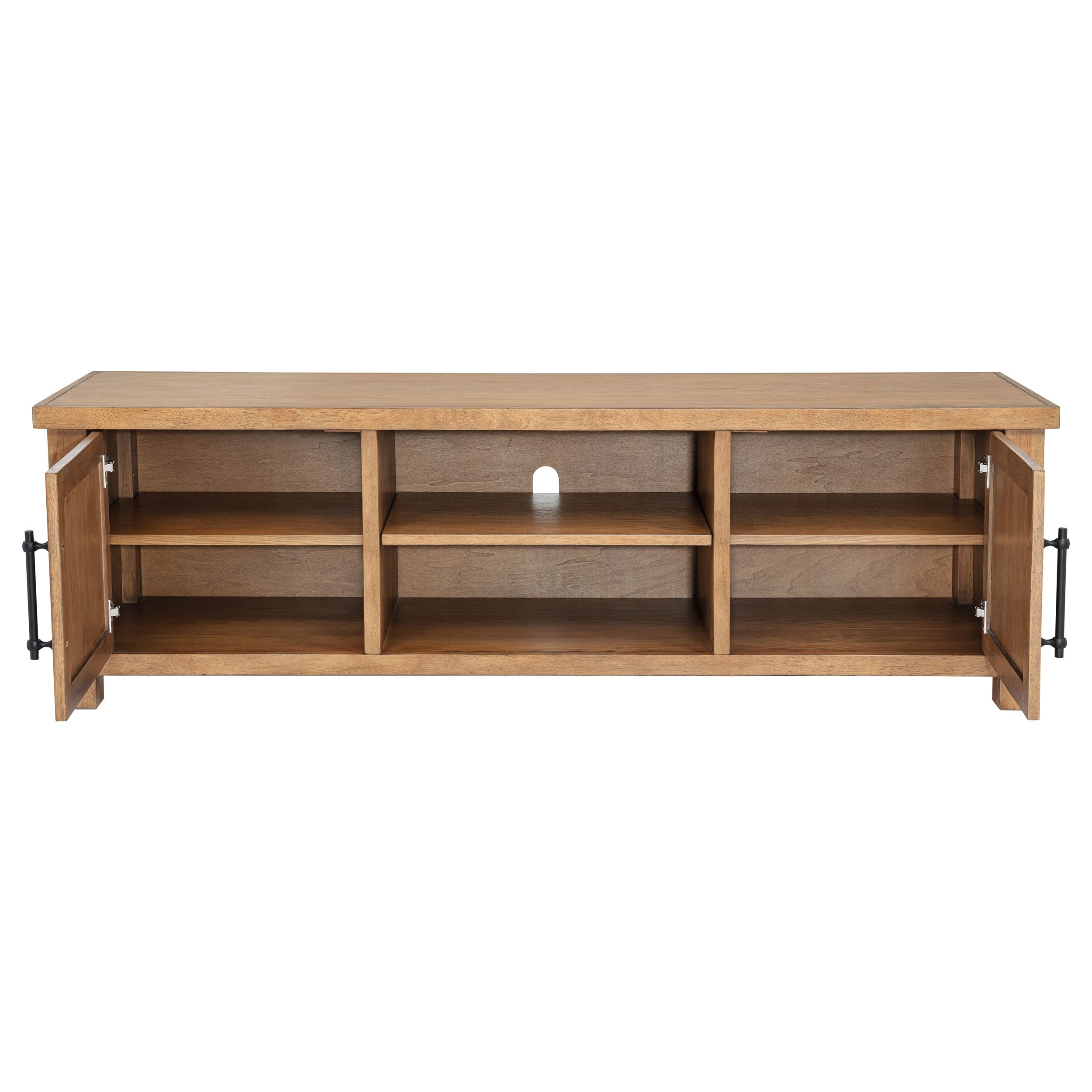 Beasley 2-Door 71-Inch Wood TV Stand Media Console Golden Oak-