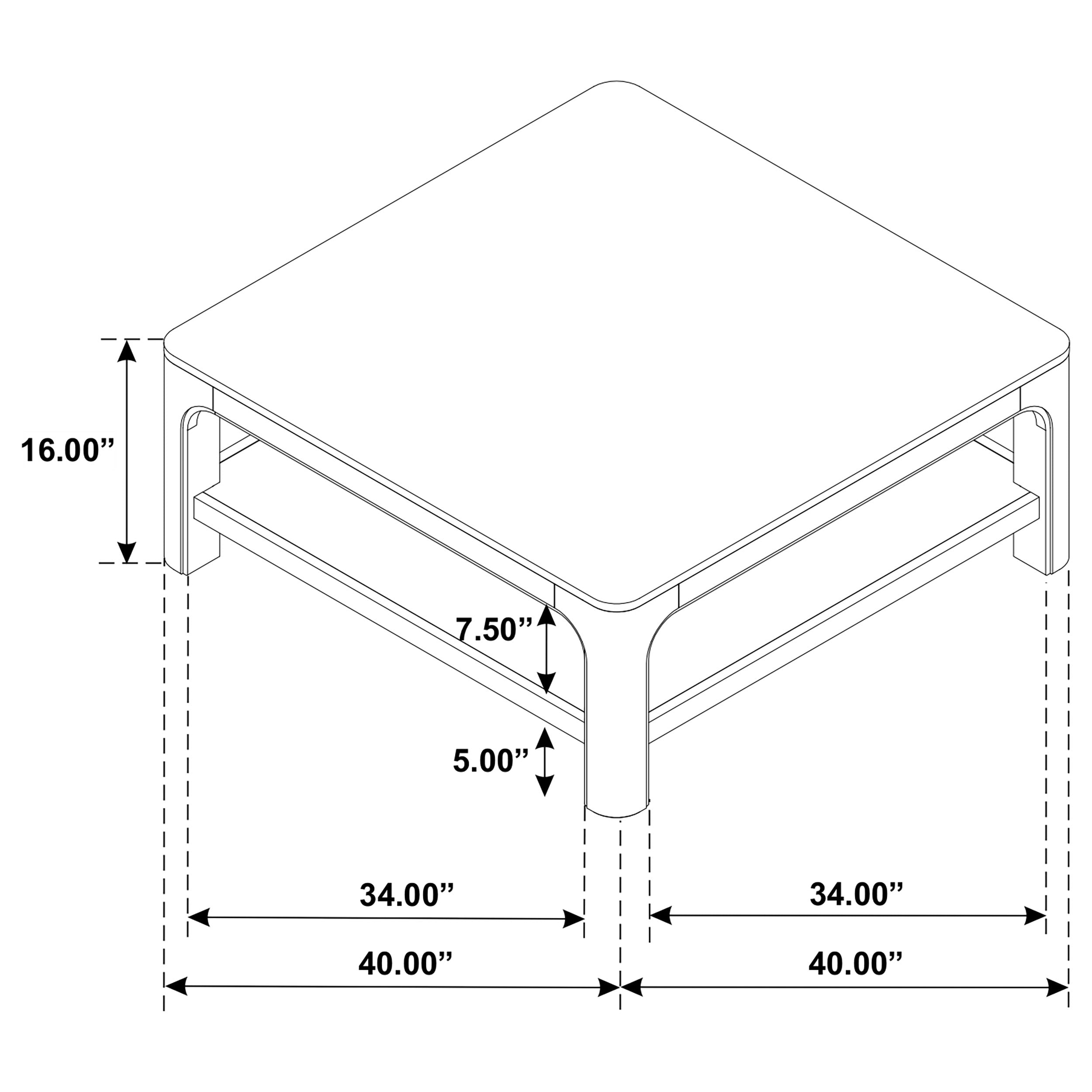 Solano Square Wood Cocktail Coffee Table Weathered Mango-