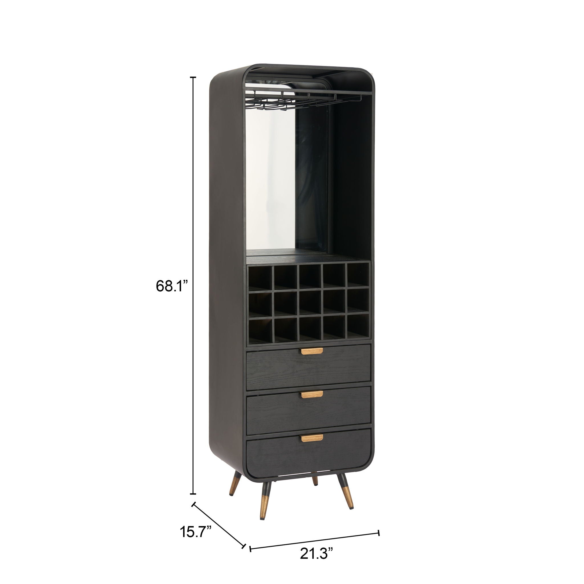 Magara - Bar Cabinet - Black