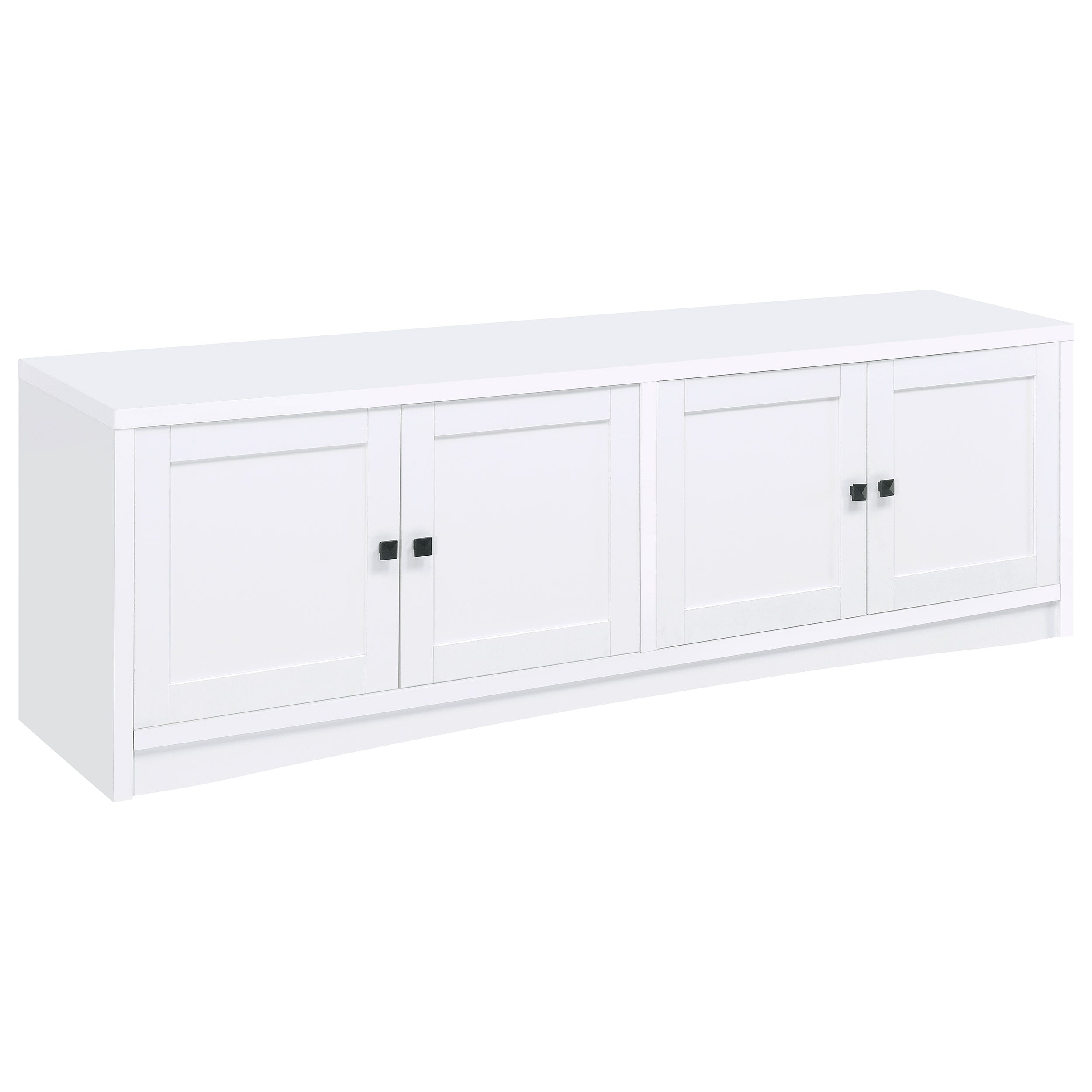 Laughlin 4-door Engineered Wood 78-inch TV Stand White-