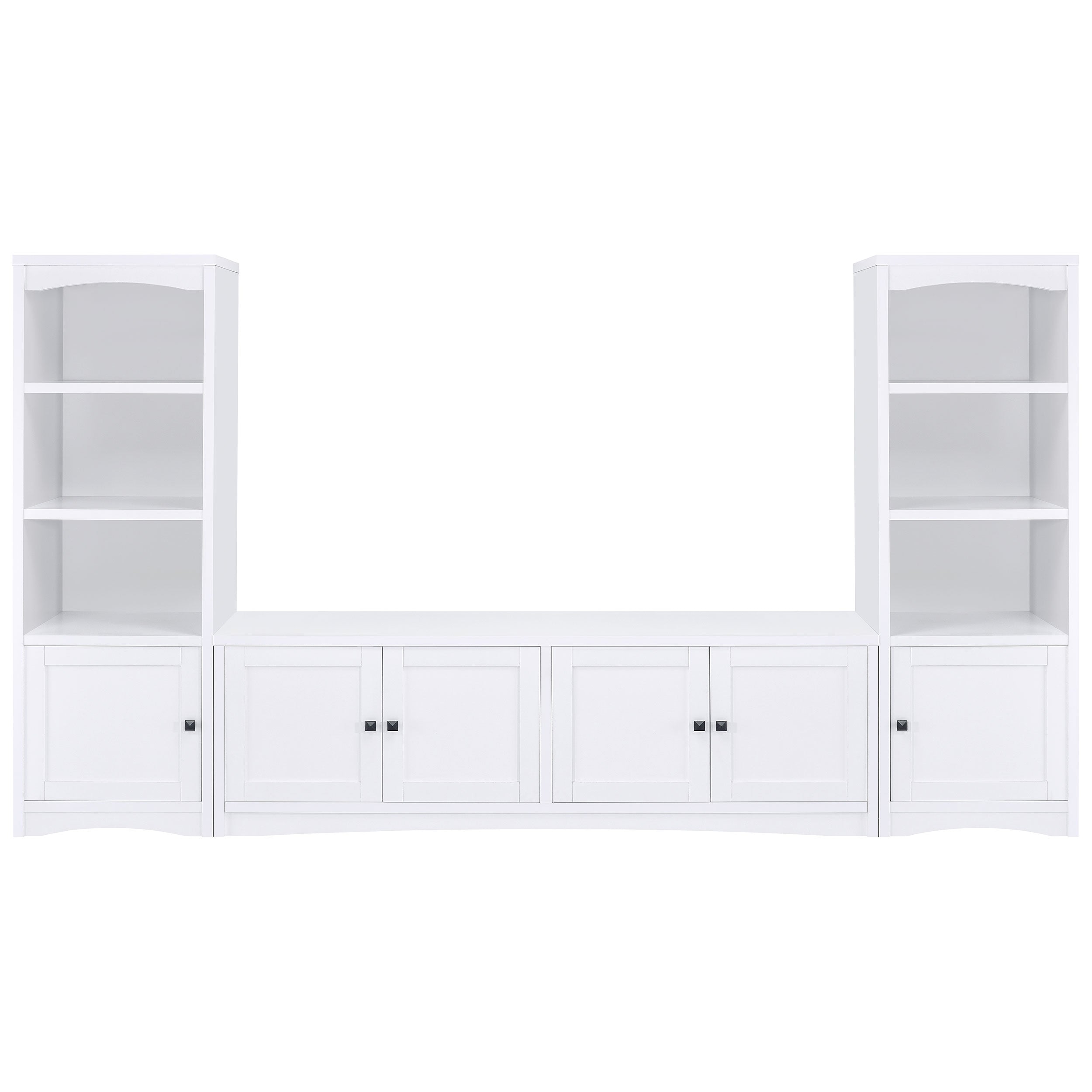 Laughlin 4-shelf Engineered Wood Media Tower White-