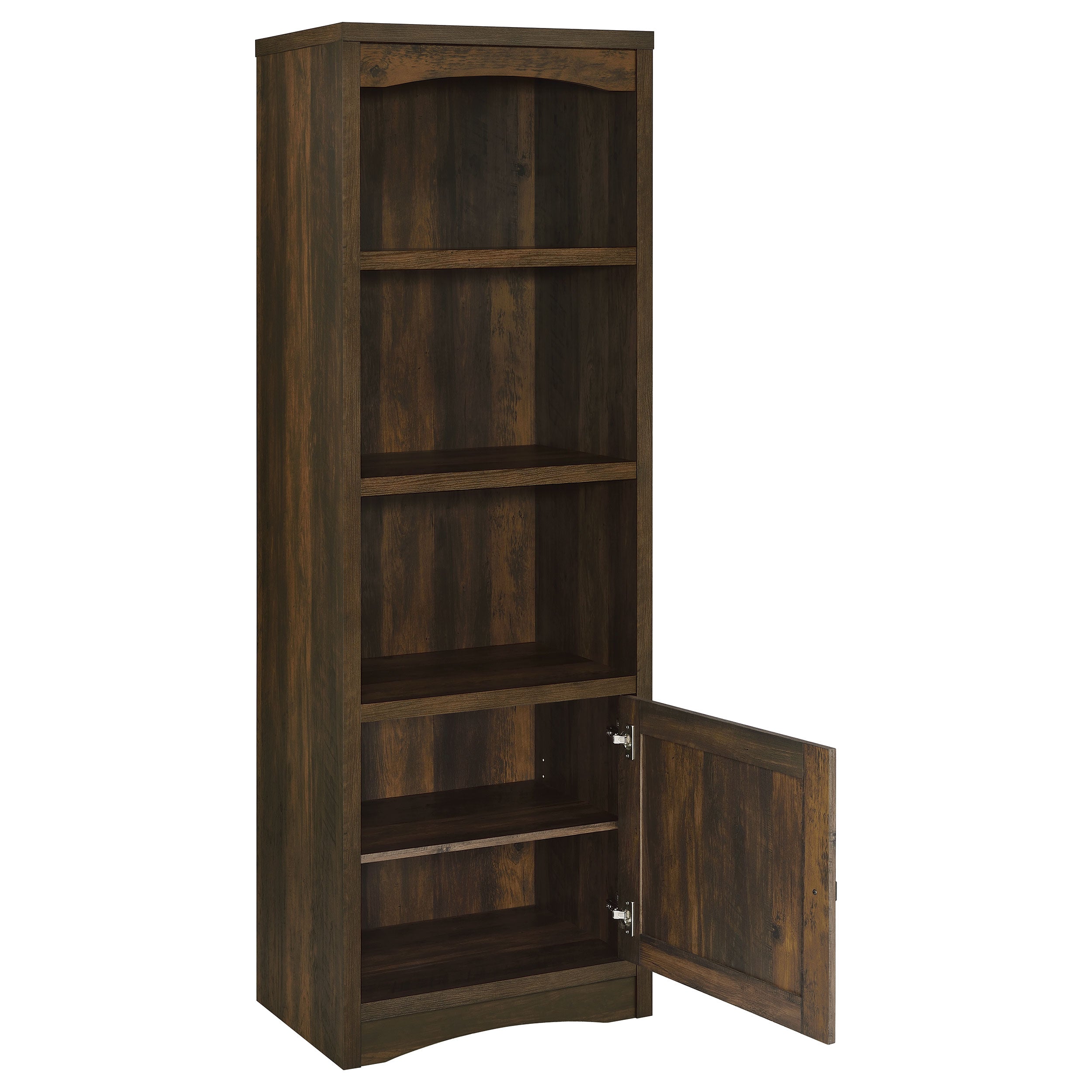Laughlin 4-shelf Engineered Wood Media Tower Dark Pine-