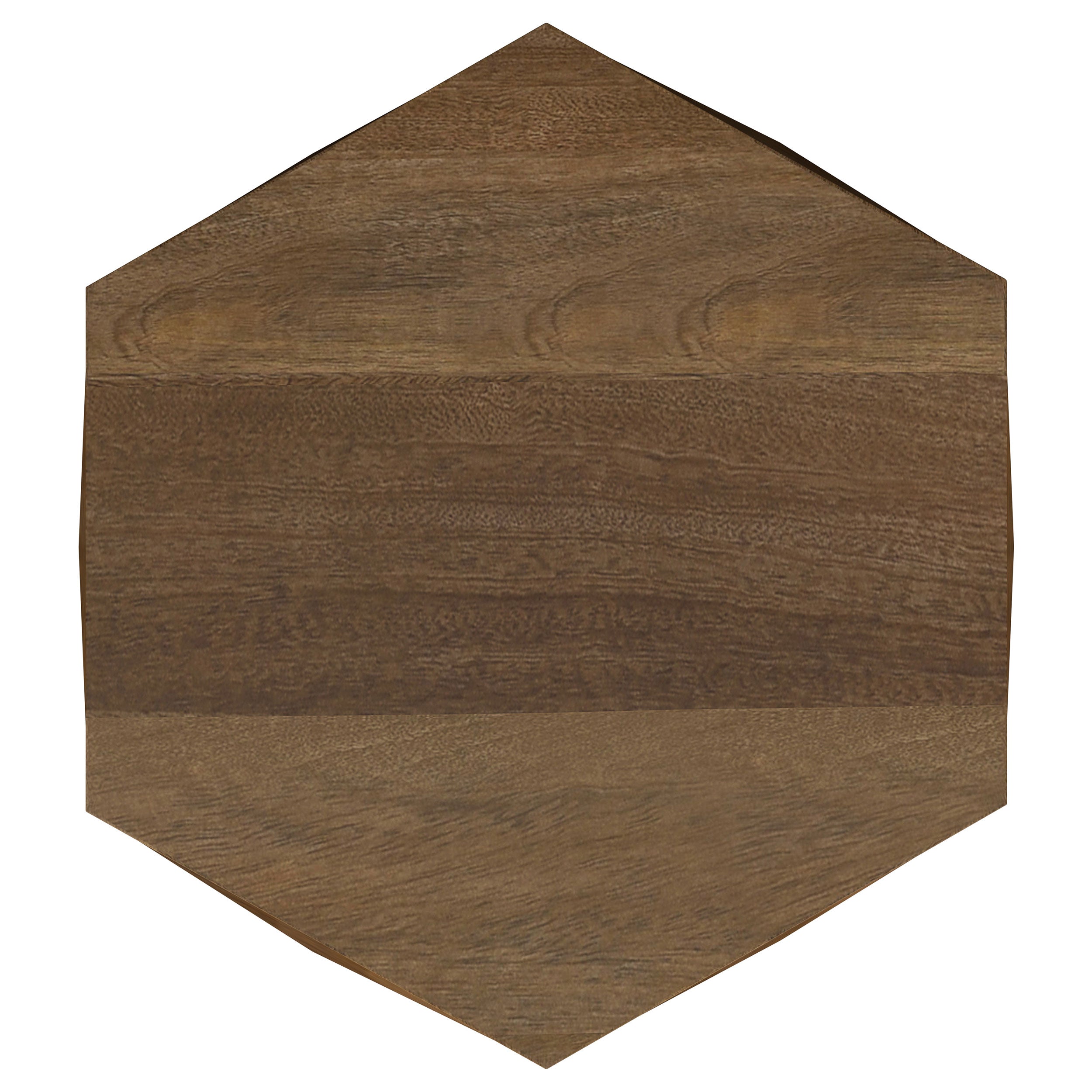 Zalika Hexagonal Solid Mango Wood End Table Natural-