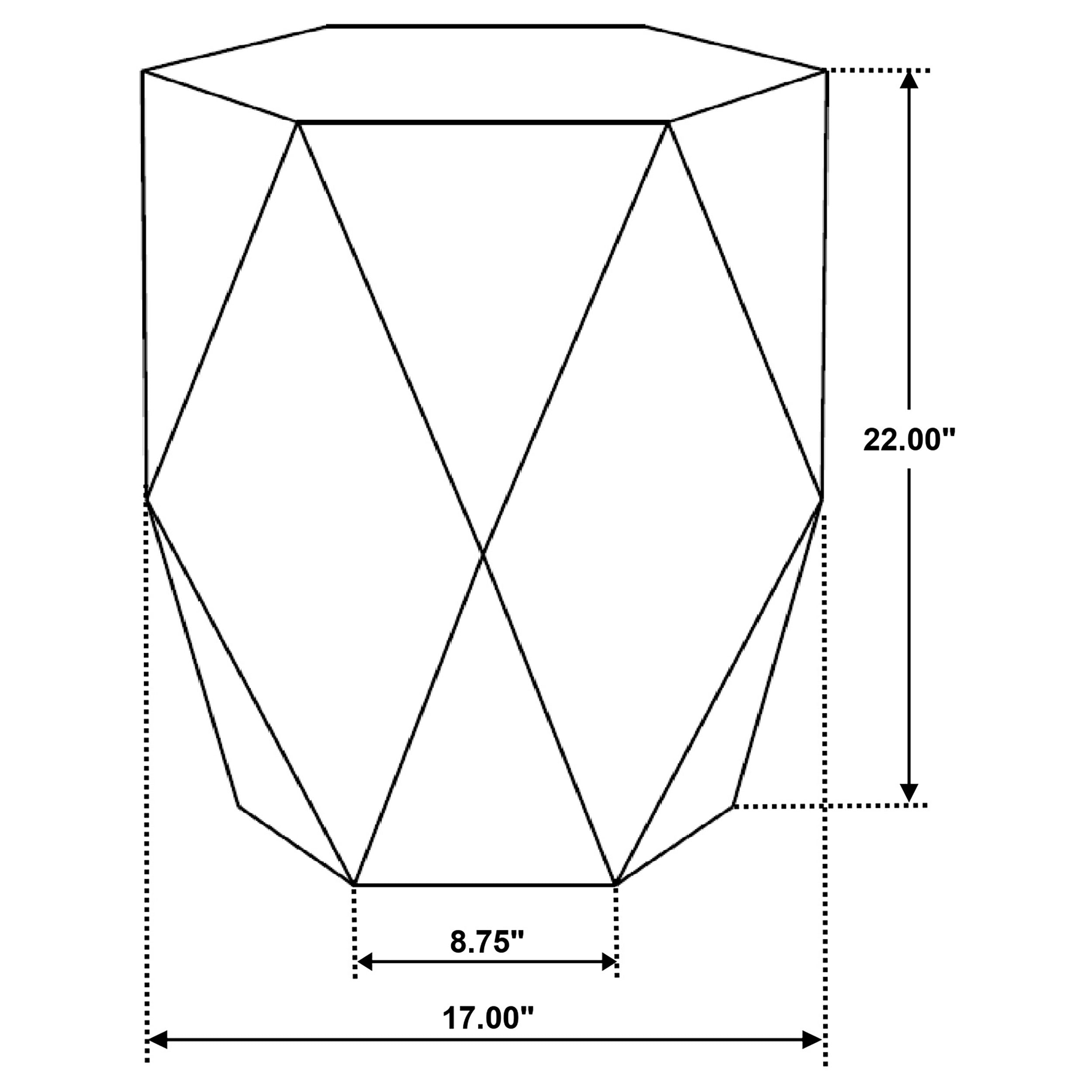 Zalika Hexagonal Solid Mango Wood End Table Natural-