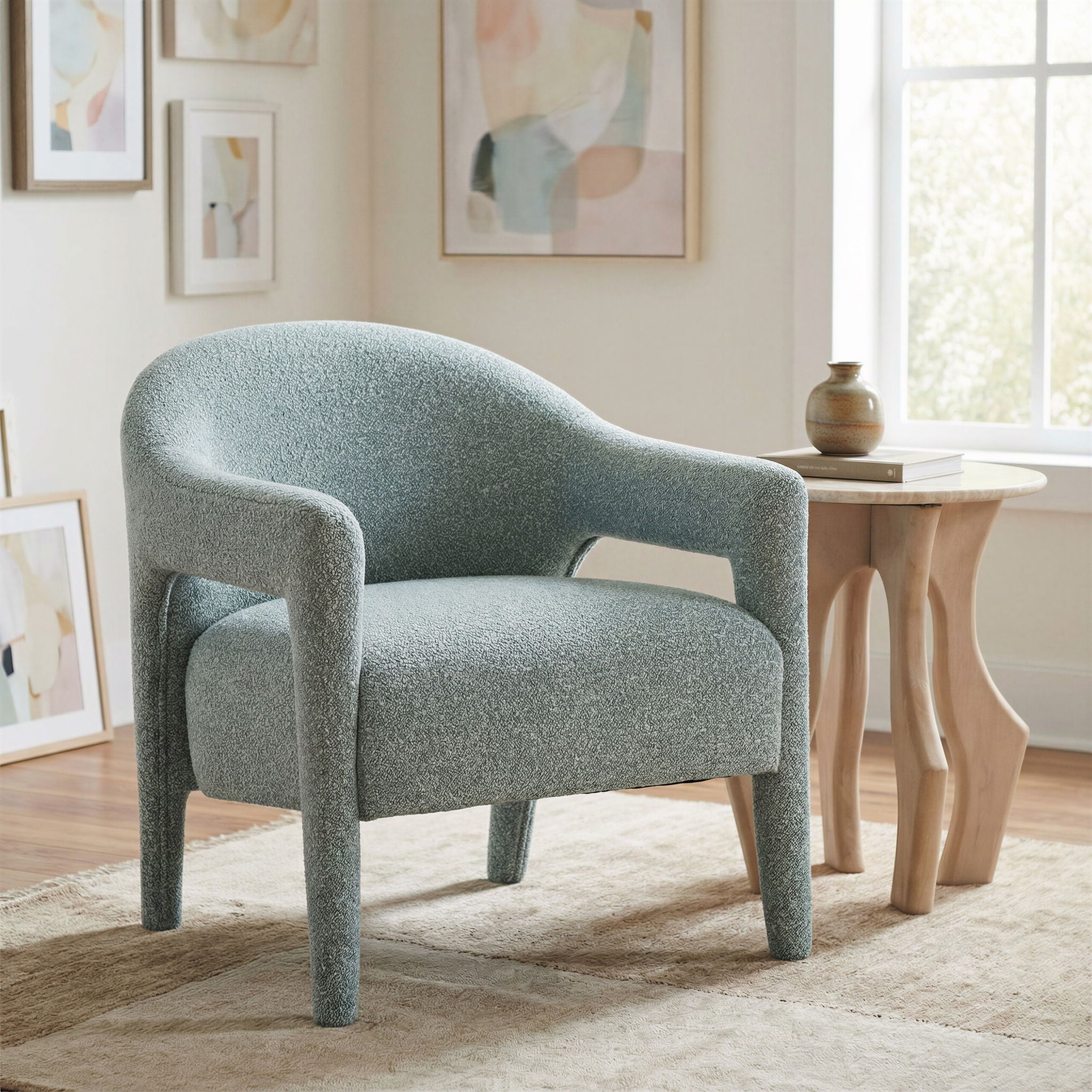 Eluma - Accent Chair - Dusty Teal