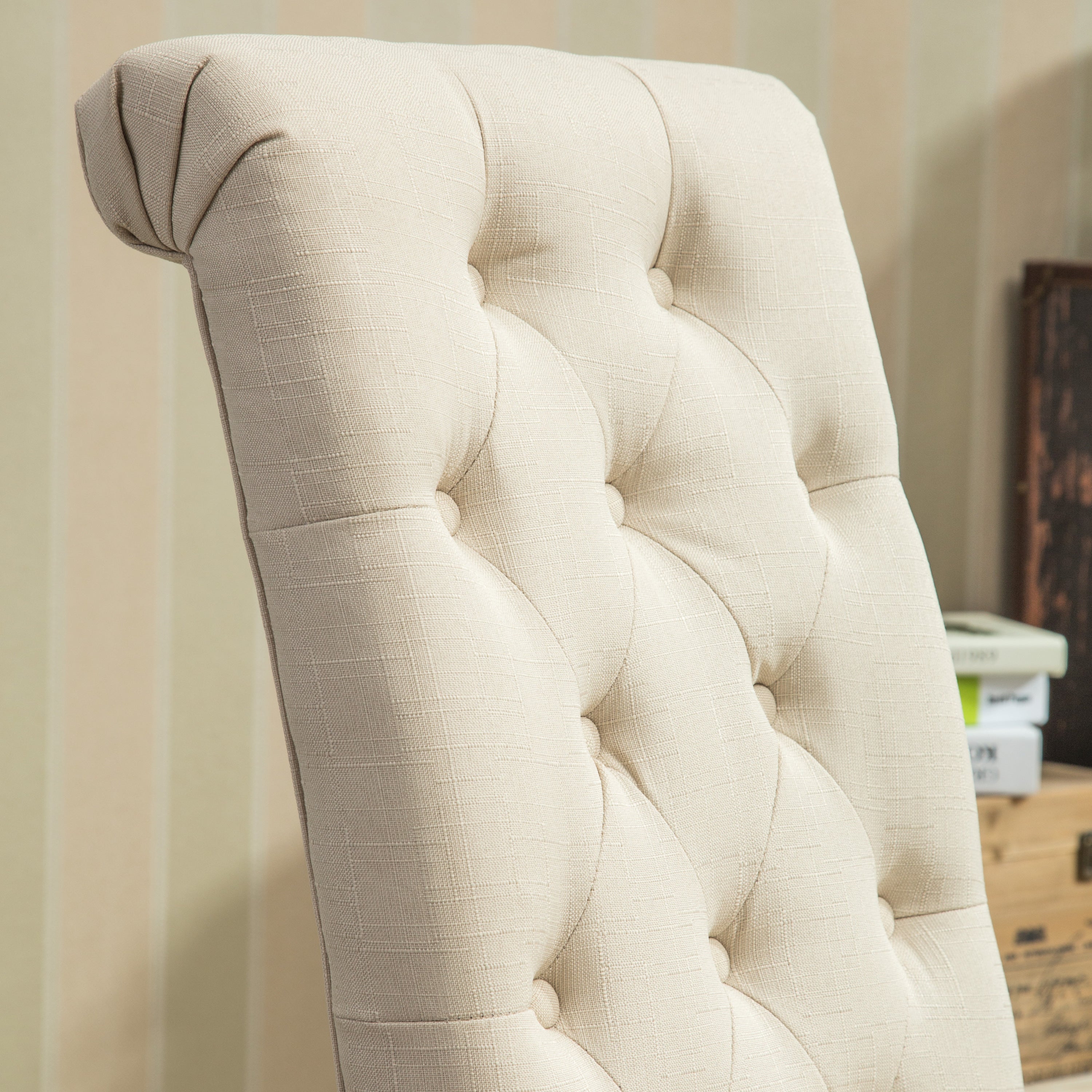 Lauren 7-piece Dining Set with 6 Tufted Chairs