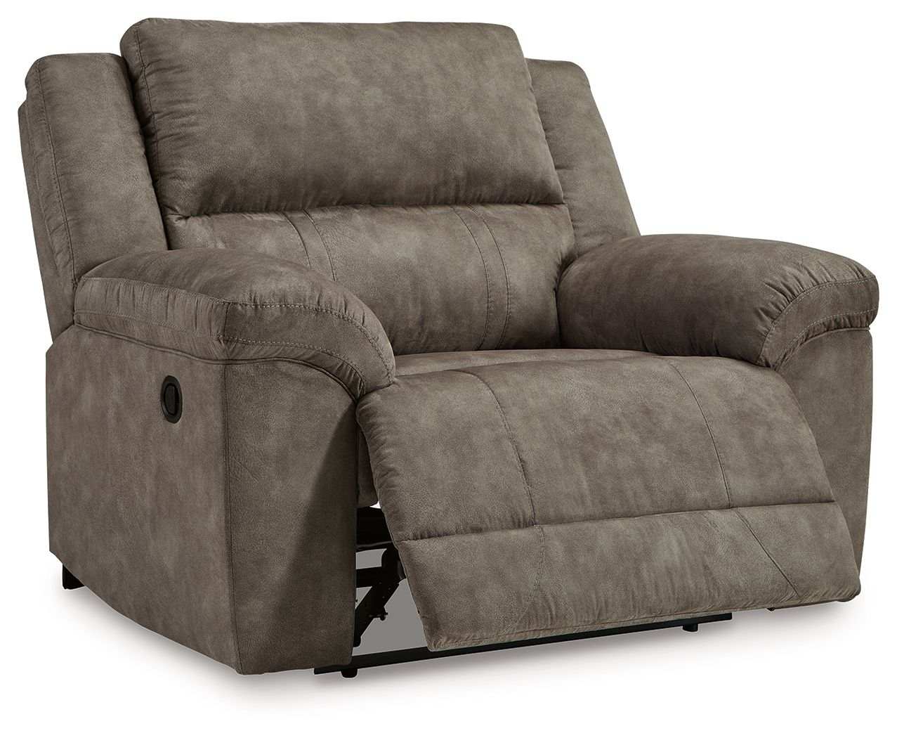 Laresview - Zero Wall Wide Seat Recliner - Fossil - Best Buy Furniture