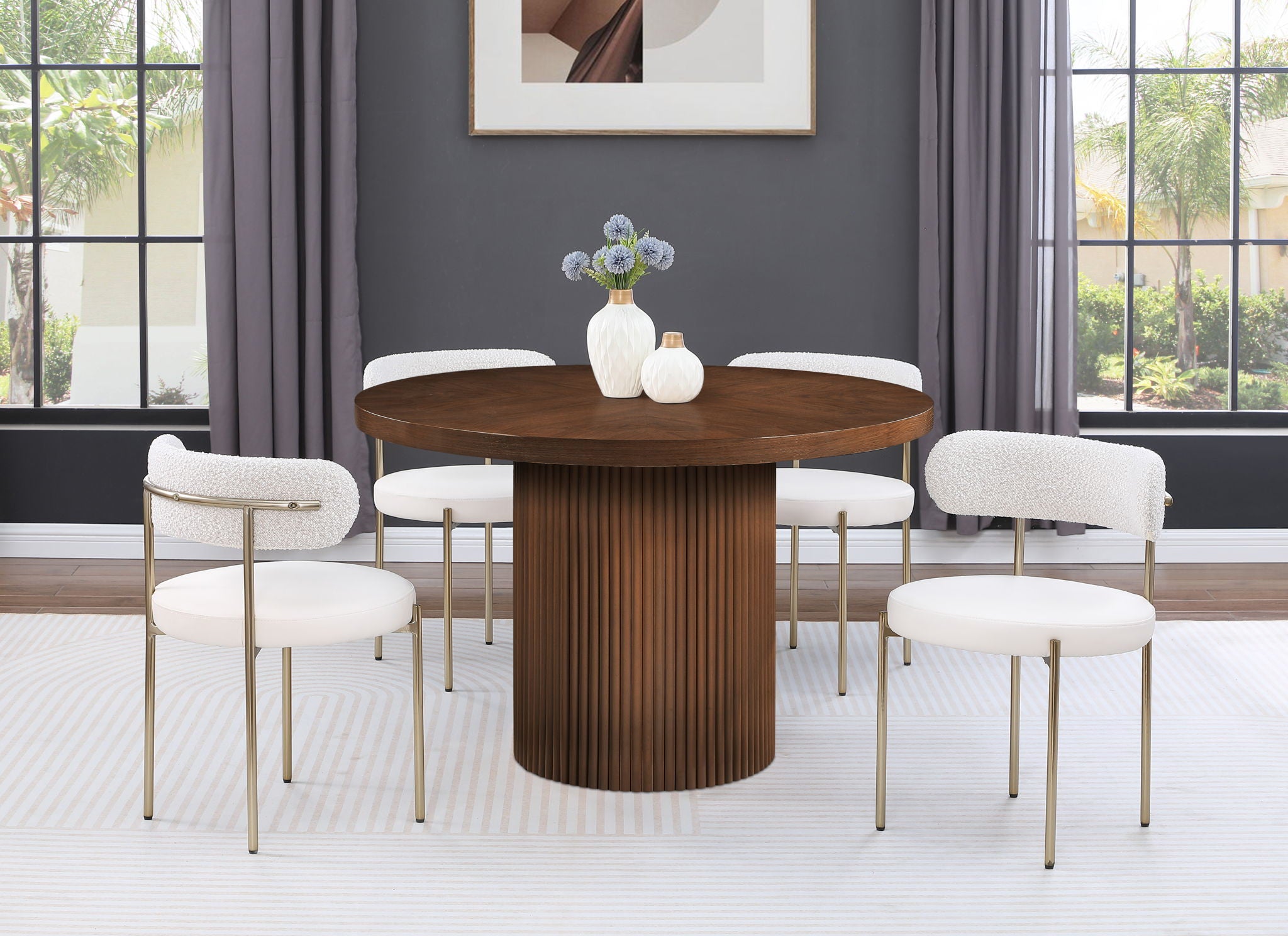 Belinda - Wood Oak Veneer Dining Table