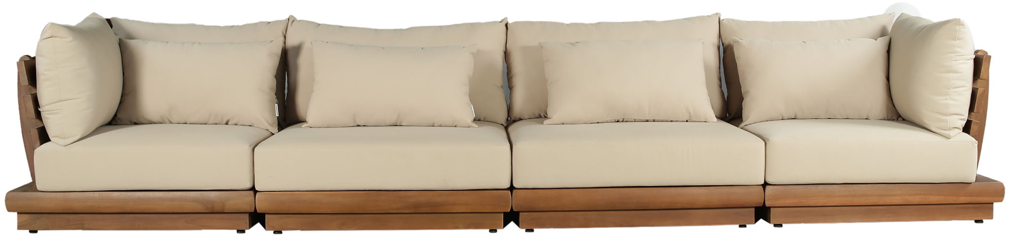 Mirella - 4 Piece Water Resistant Fabric Outdoor Patio Modular Sectional