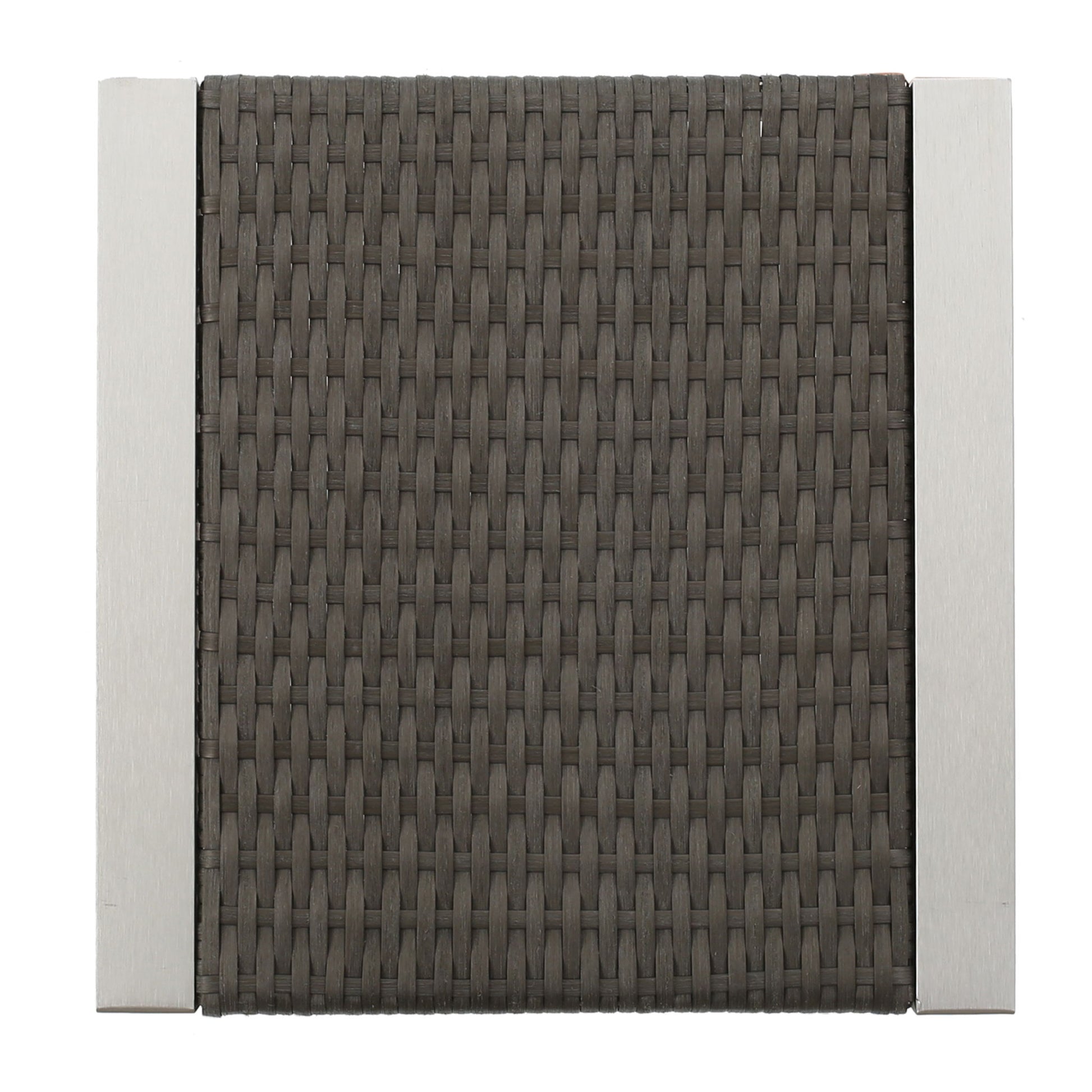 Cape - Coral Wicker C Shaped Table Modern DesignRattan And Aluminum Frame - Brown - Best Buy Furniture