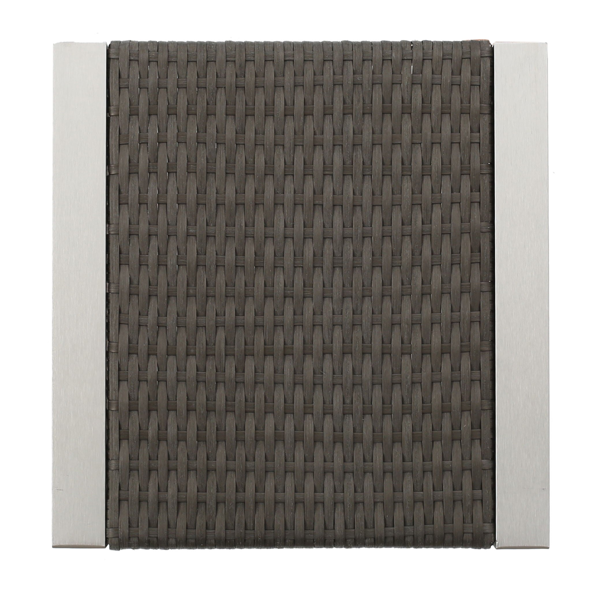 Cape - Coral Wicker C Shaped Table Modern DesignRattan And Aluminum Frame - Brown - Best Buy Furniture