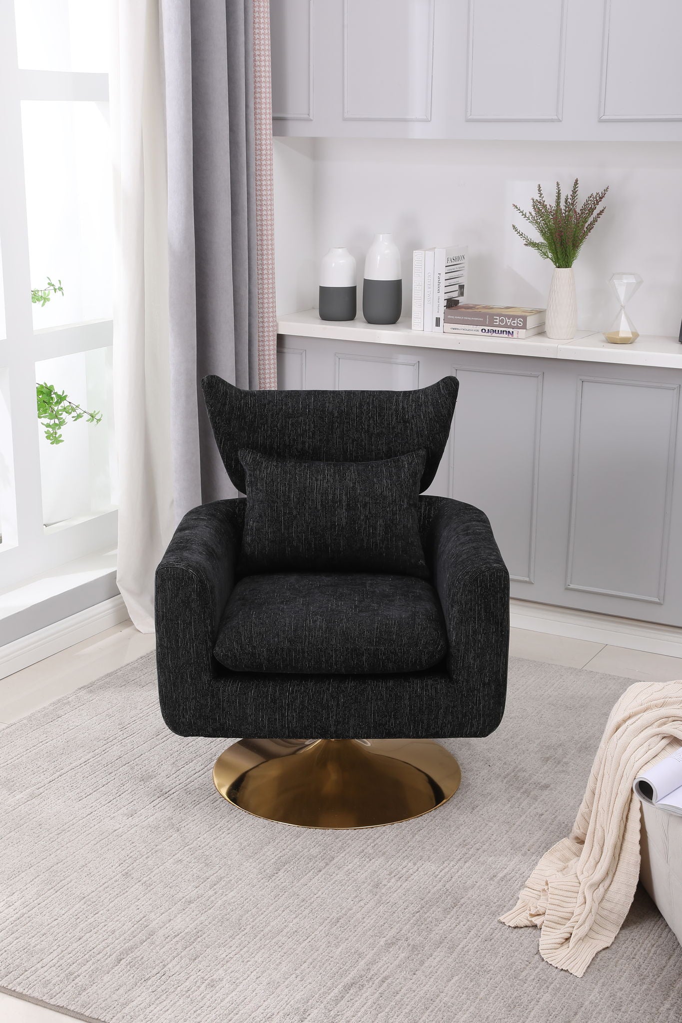 Classic Mid-Century 360 Degree Swivel Accent Chair