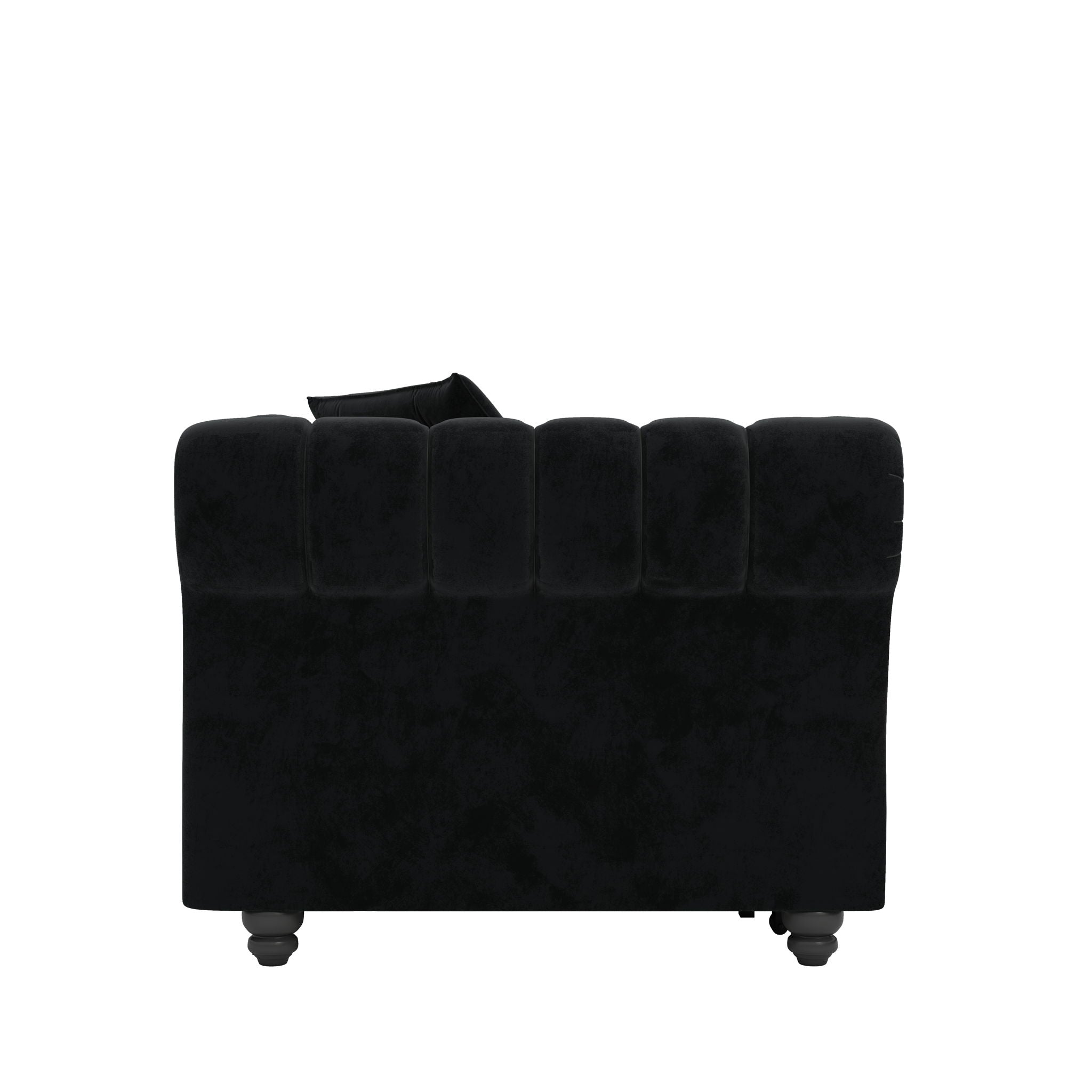 3 In 1 Pull Out Sofa Bed, Convertible Sleeper Sofa Bed, 3 Seater Sofa With Movable Ottoman - Black