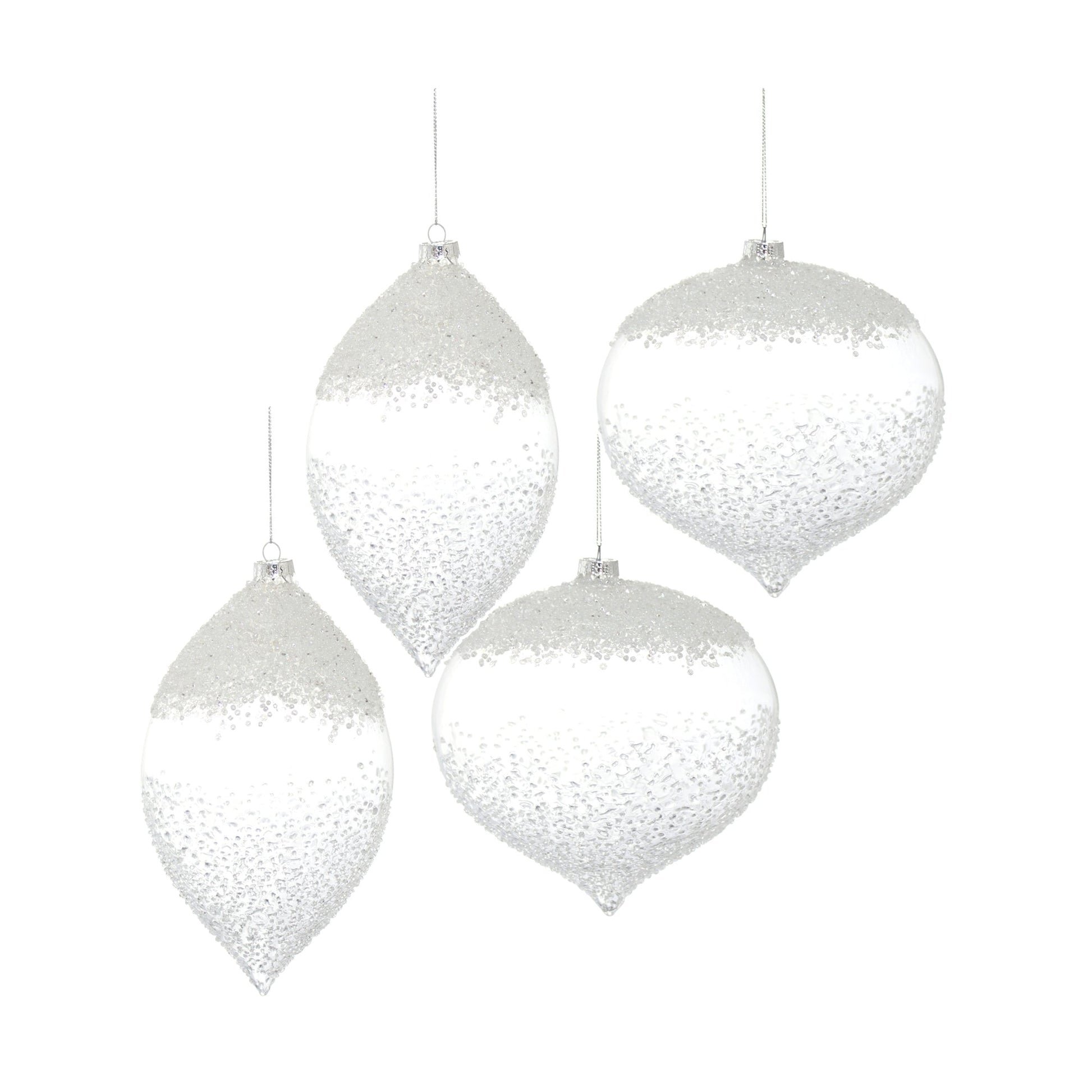 White-Beaded-Glass-Ornament-(Set-of-4)-Christmas-Ornaments