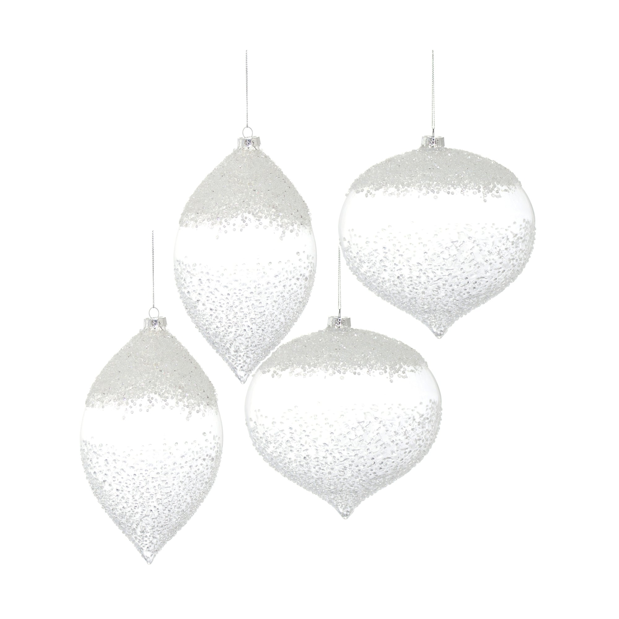 White-Beaded-Glass-Ornament-(Set-of-4)-Christmas-Ornaments