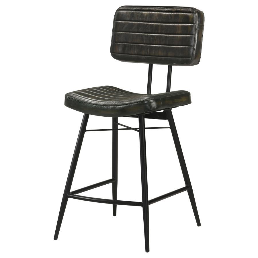 Partridge - Leather Counter Chair (Set of 2) - Best Buy Furniture