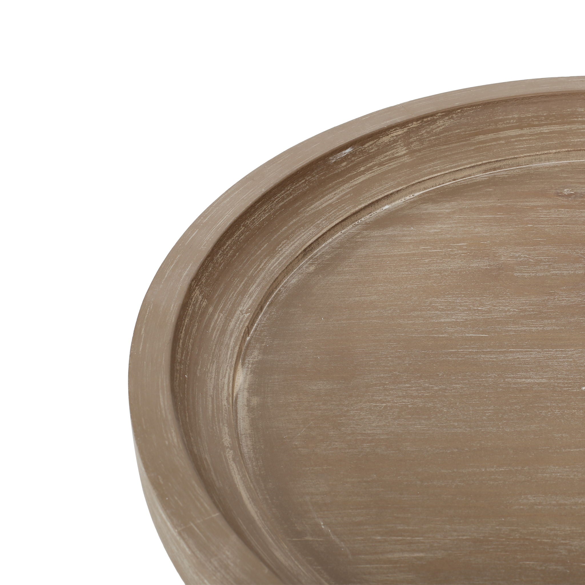 Rustic French Country Accent Table With Hourglass Firwood Base And Lipped Top