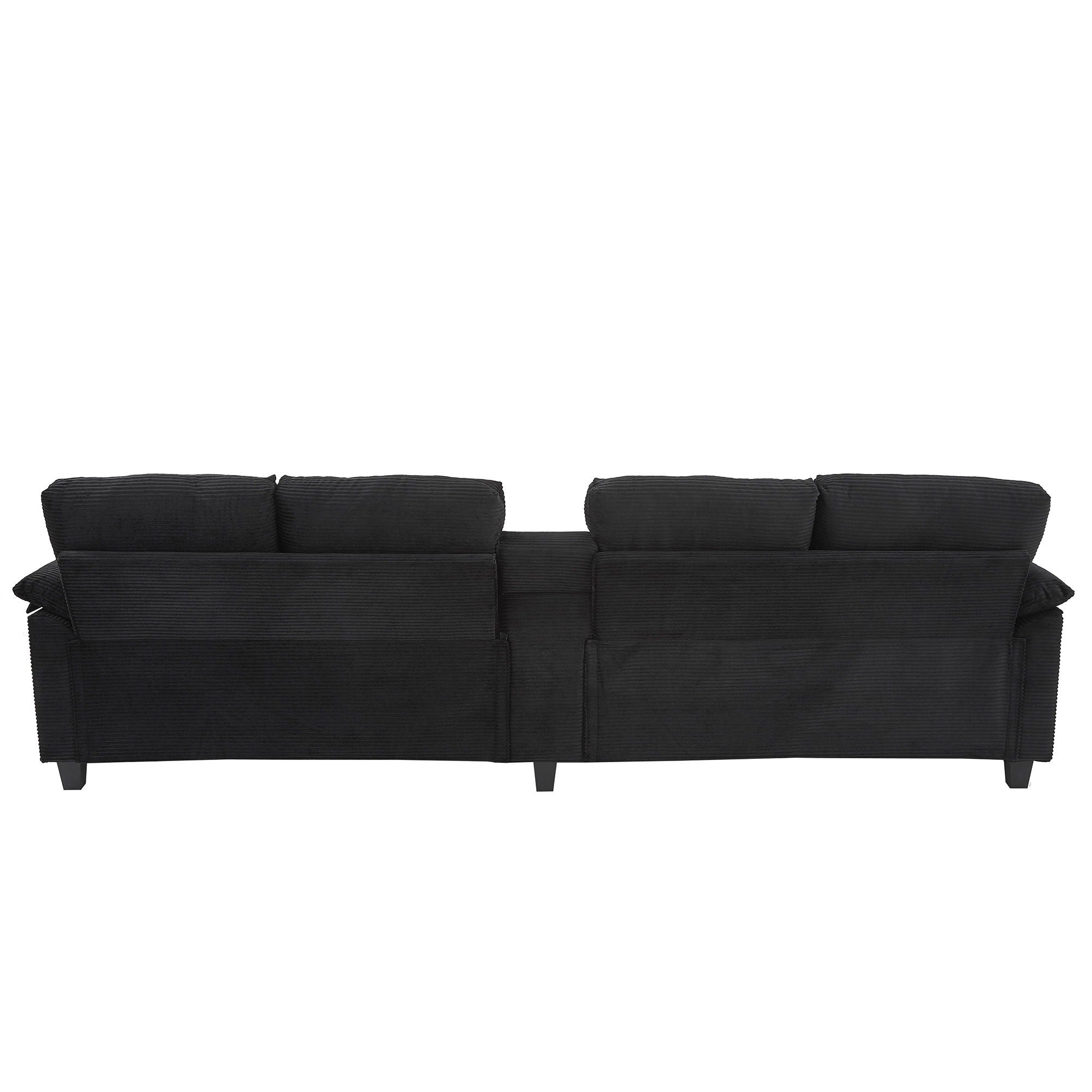 Modern U-Shaped Sectional Sofa With Storage Ottomans