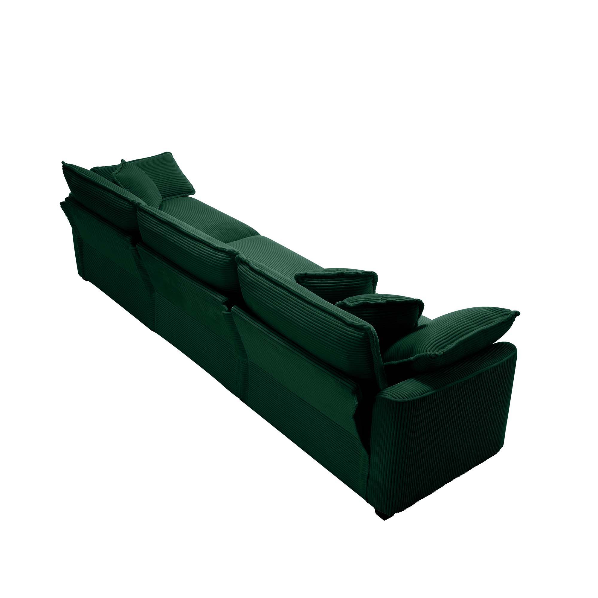 Elegant Corduroy Oversized Sectional Sofa Set With Deep Seats And Flexible Layout