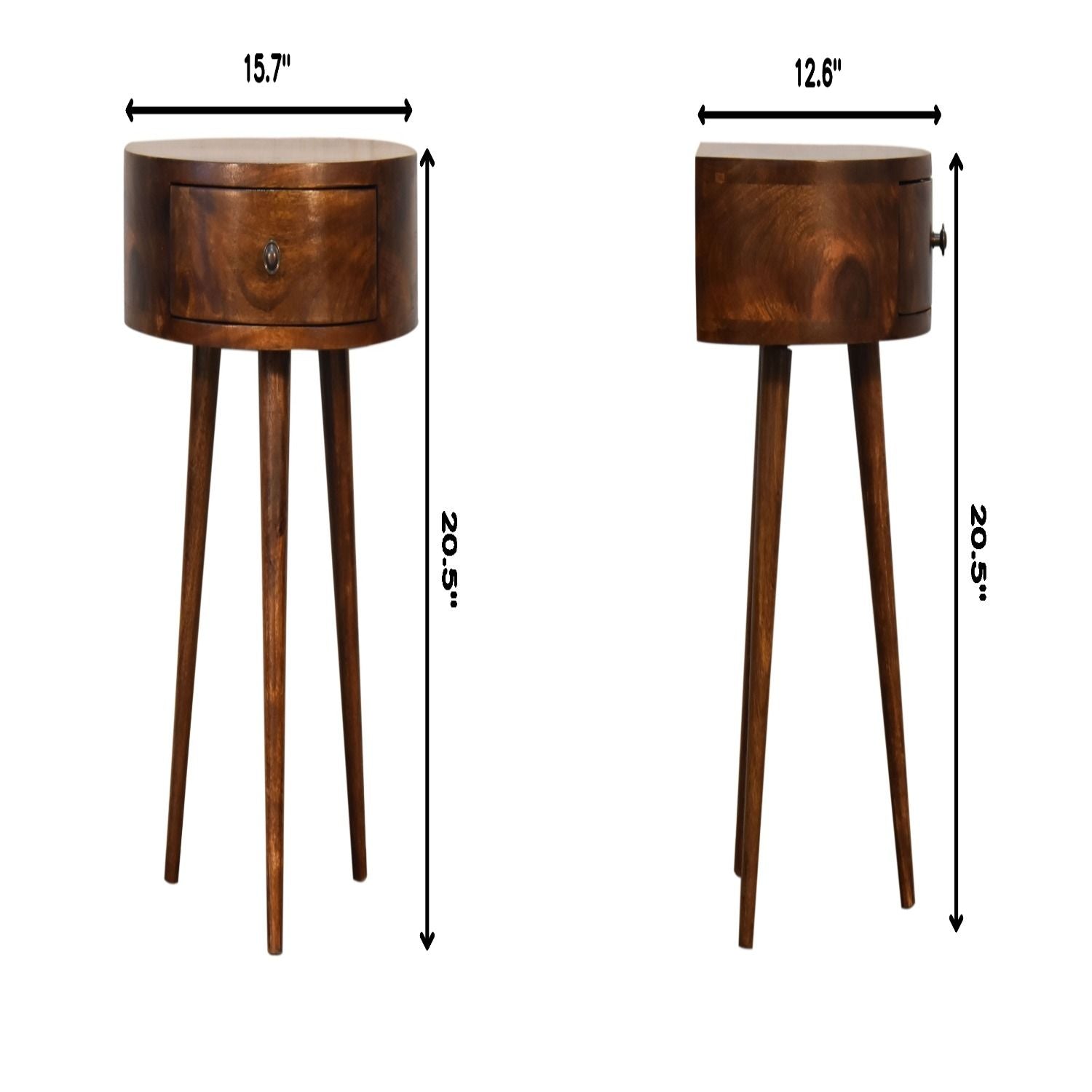 Semi Circle Nightstand - Chestnut - Best Buy Furniture